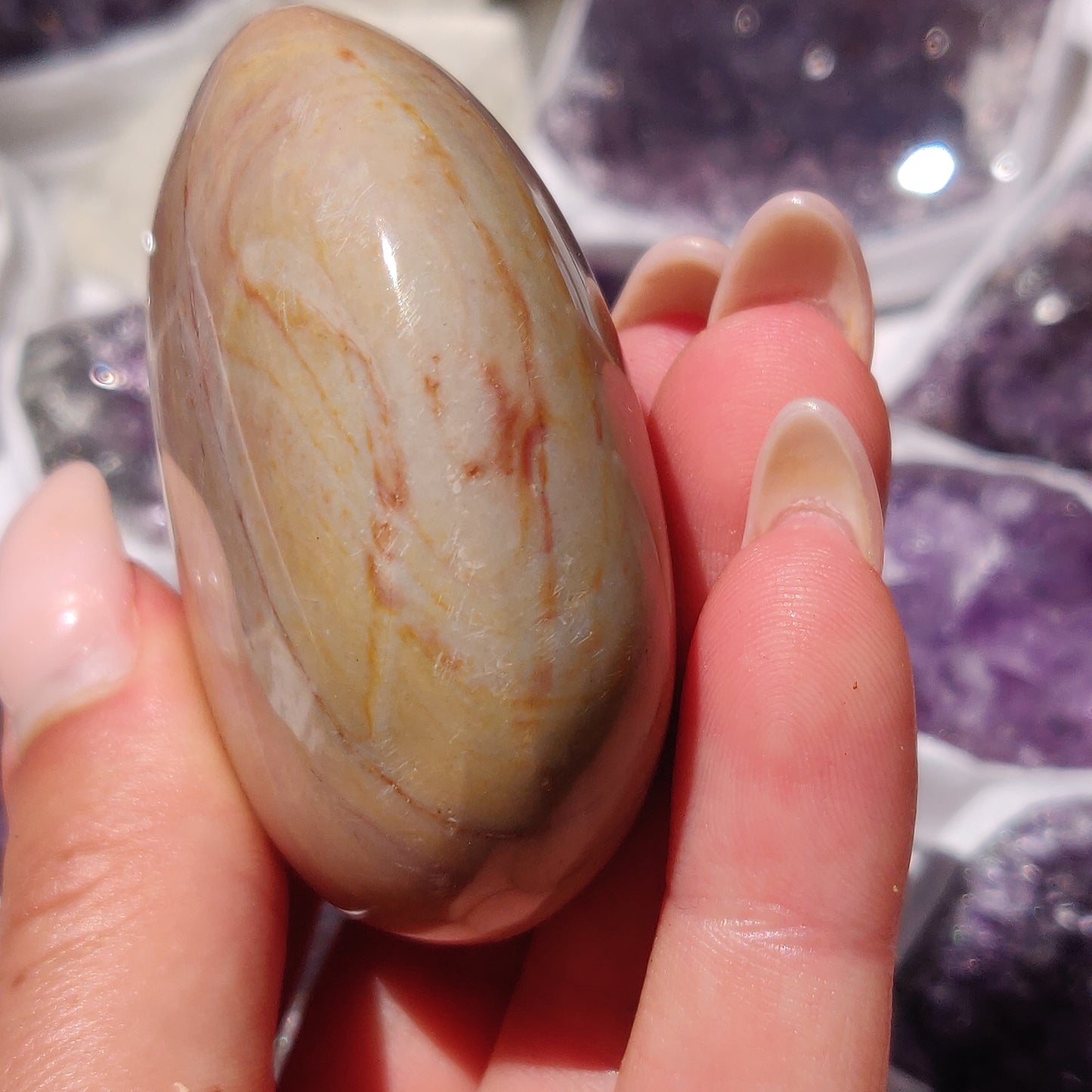 Polychrome Jasper Palm Stone (#3)