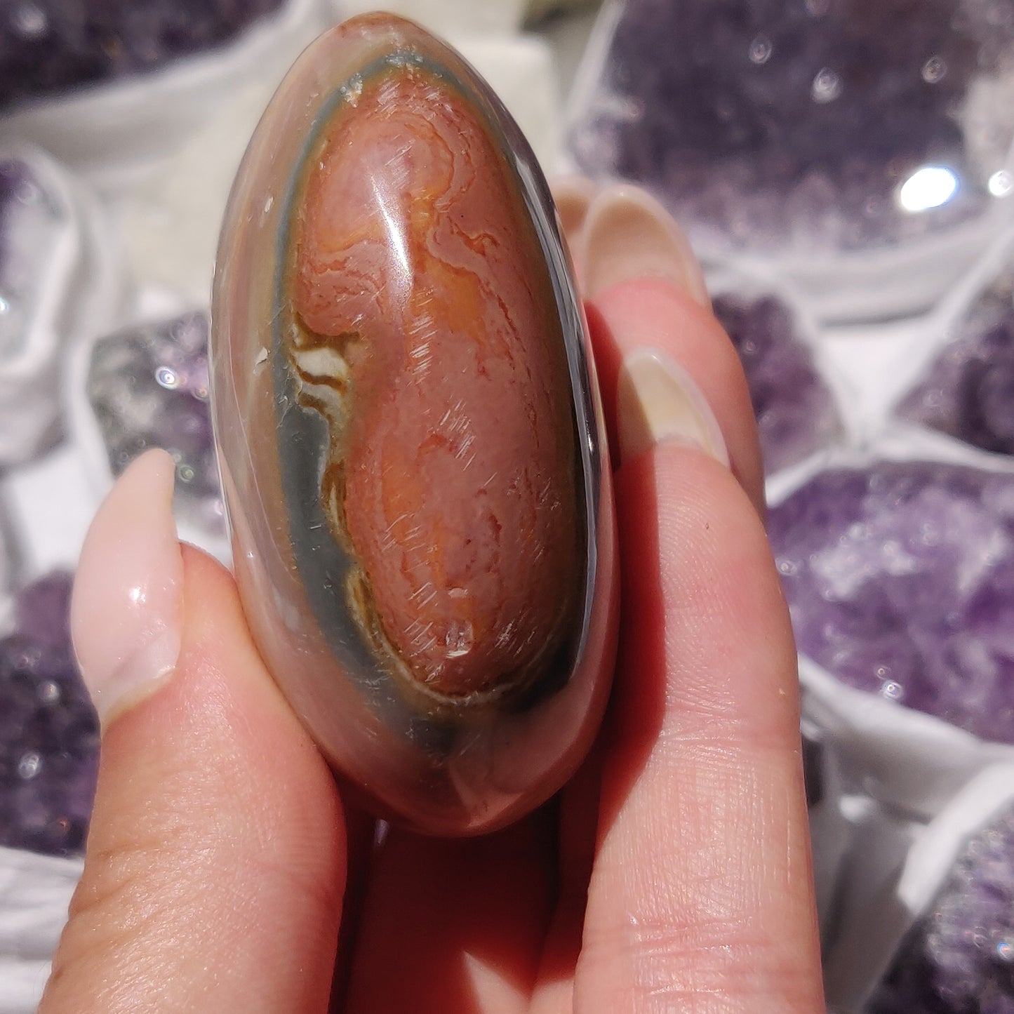 Polychrome Jasper Palm Stone (#3)