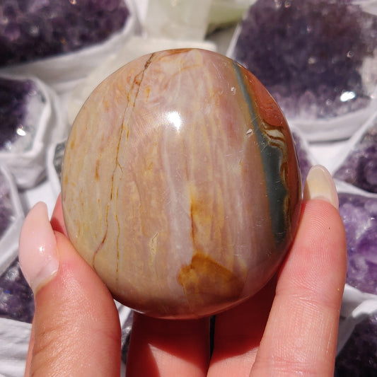 Polychrome Jasper Palm Stone (#3)