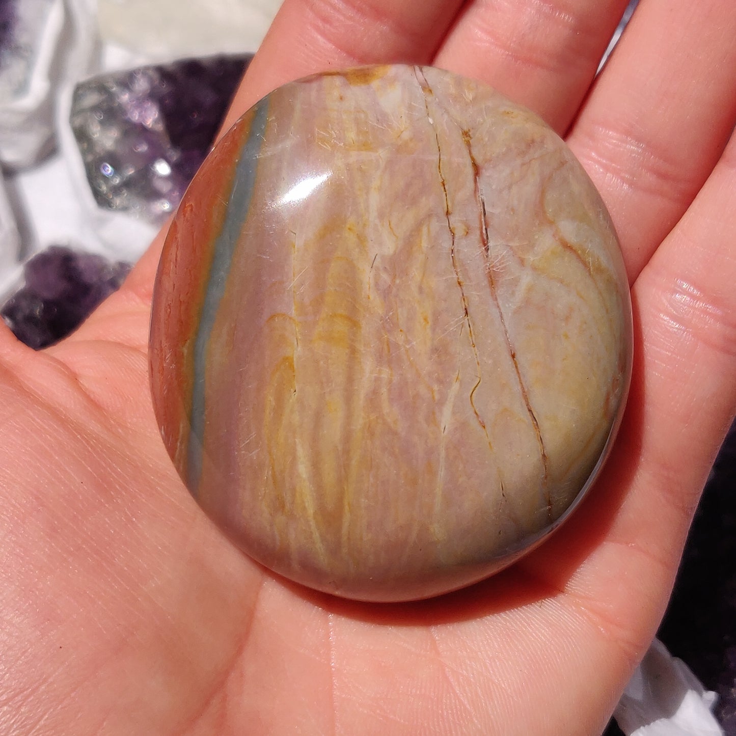 Polychrome Jasper Palm Stone (#3)