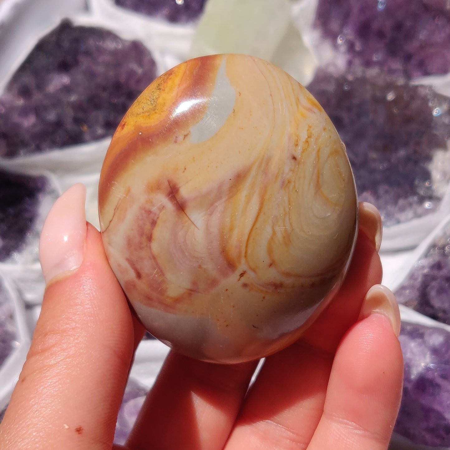 Polychrome Jasper Palm Stone (#1)