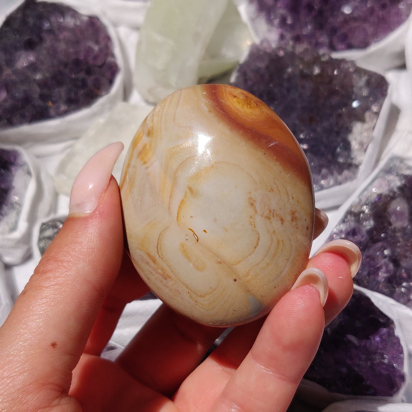 Polychrome Jasper Palm Stone (#1)