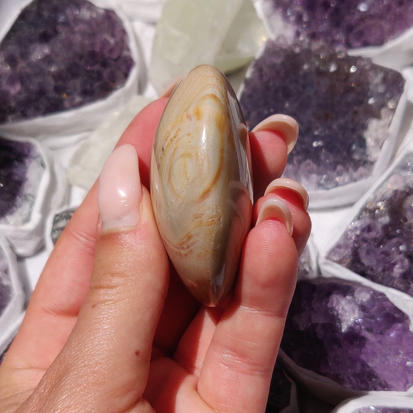 Polychrome Jasper Palm Stone (#1)