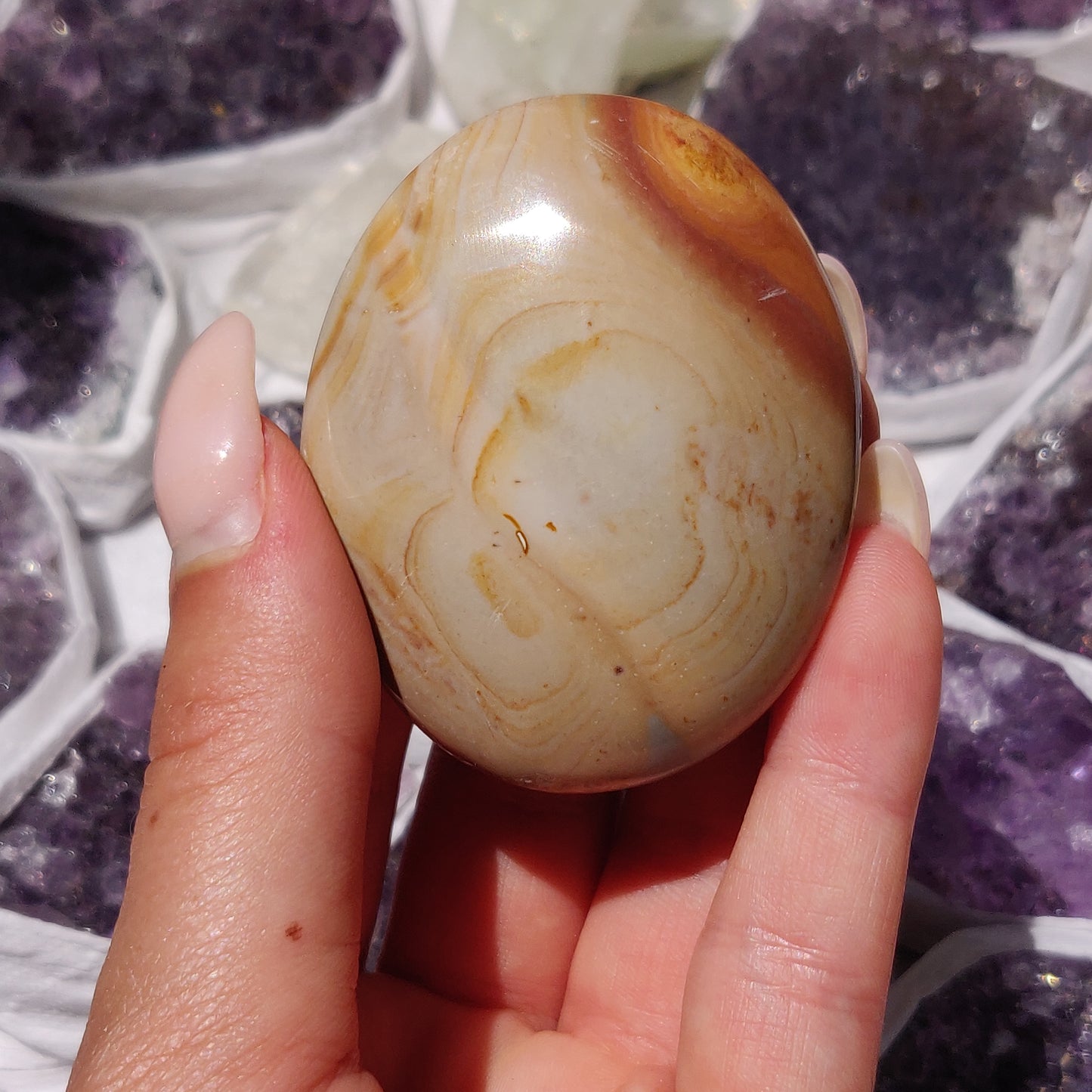 Polychrome Jasper Palm Stone (#1)