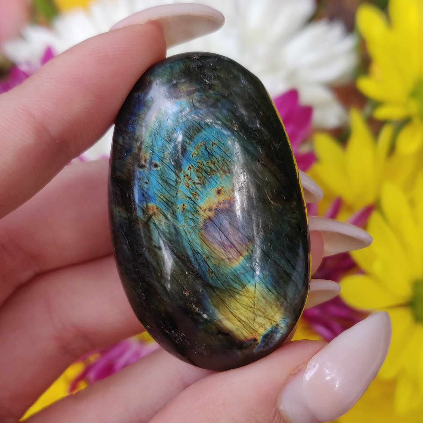 Labradorite Palm Stone (#146) - Simply Affinity