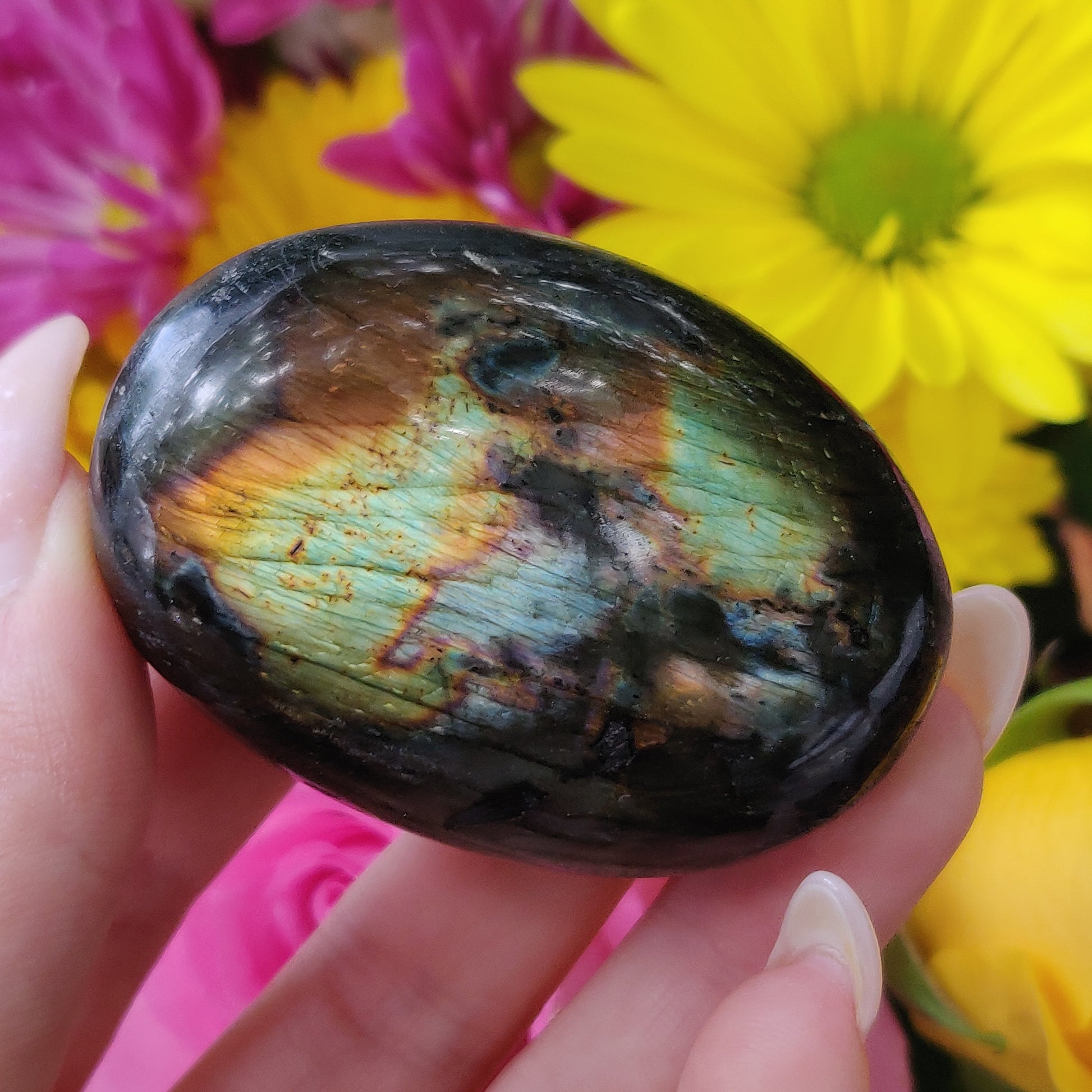 Labradorite Palm Stone (#190) - Simply Affinity