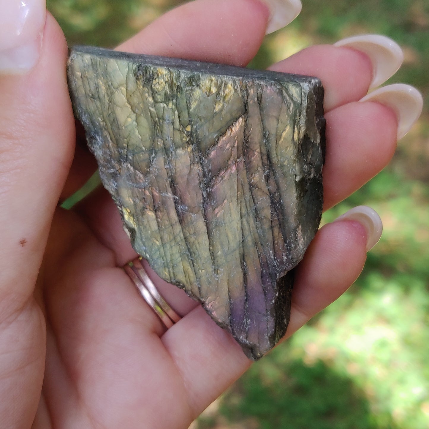 Self-Standing Labradorite Slab (#29A) - Simply Affinity