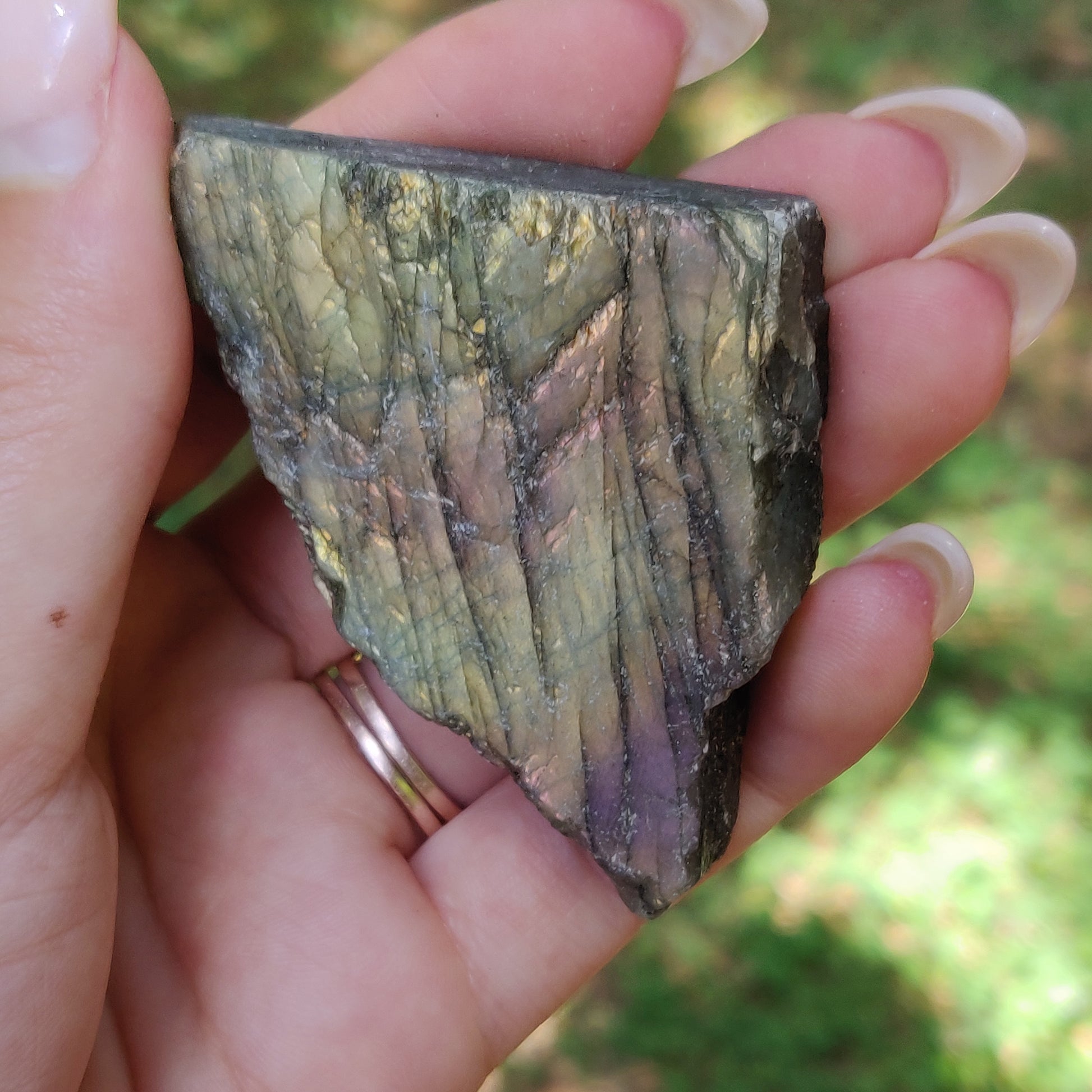 Self-Standing Labradorite Slab (#29A) - Simply Affinity