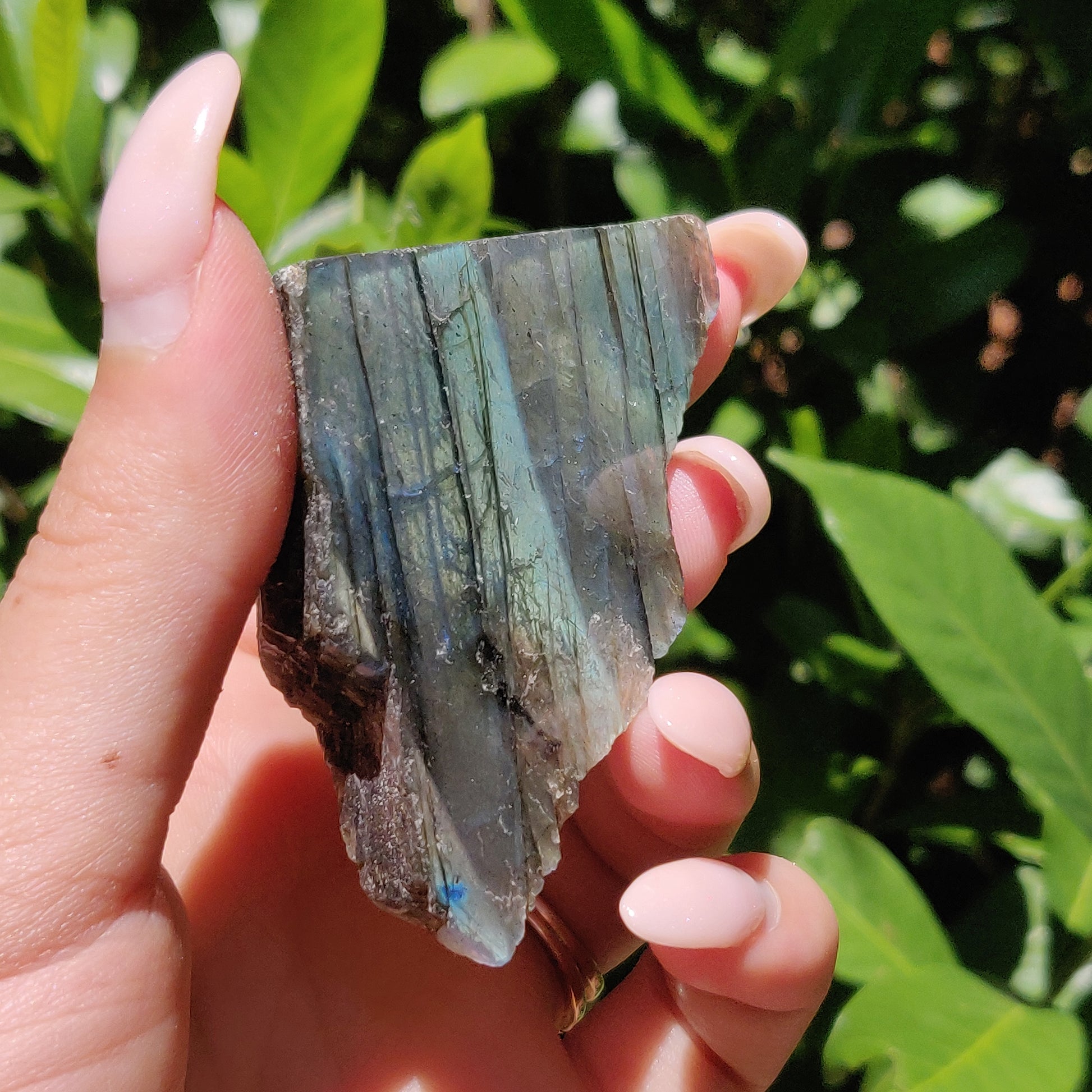 Self-Standing Labradorite Slab (#29A) - Simply Affinity