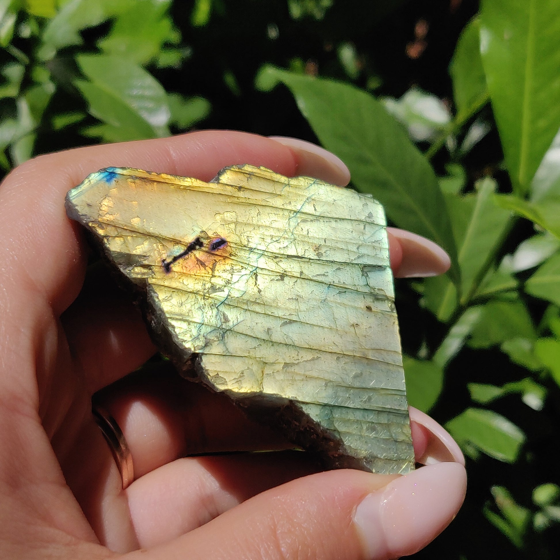 Self-Standing Labradorite Slab (#29A) - Simply Affinity