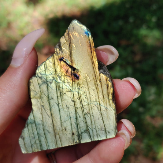 Self-Standing Labradorite Slab (#29A) - Simply Affinity