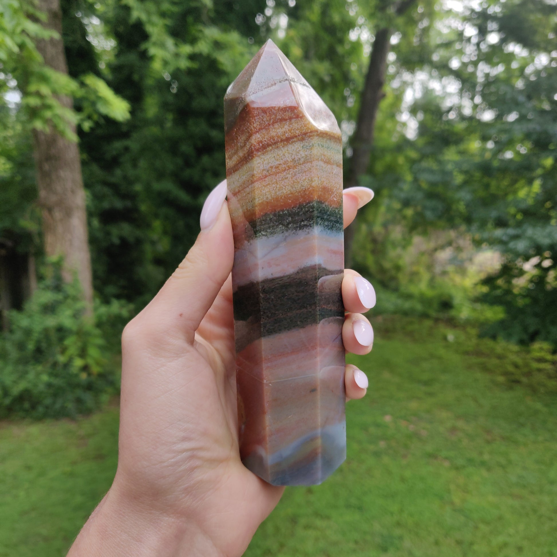*Rainbow Spirit Jasper Tower (#5) - Simply Affinity