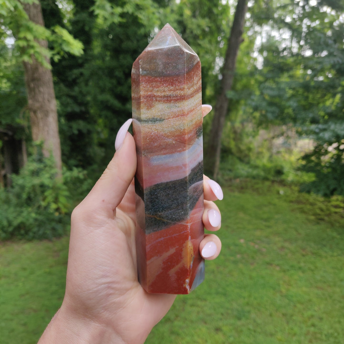 *Rainbow Spirit Jasper Tower (#5) - Simply Affinity