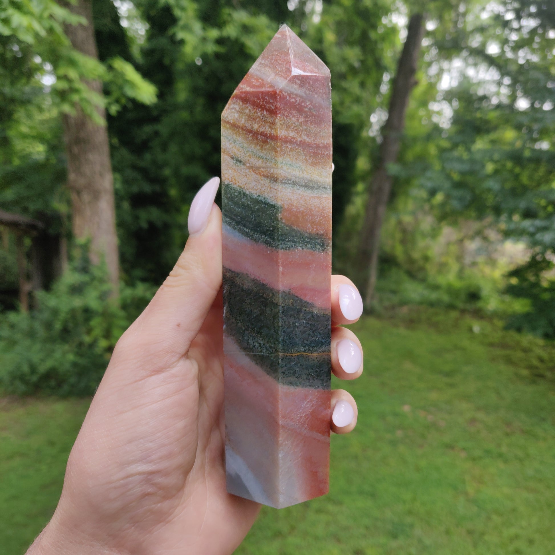 *Rainbow Spirit Jasper Tower (#5) - Simply Affinity