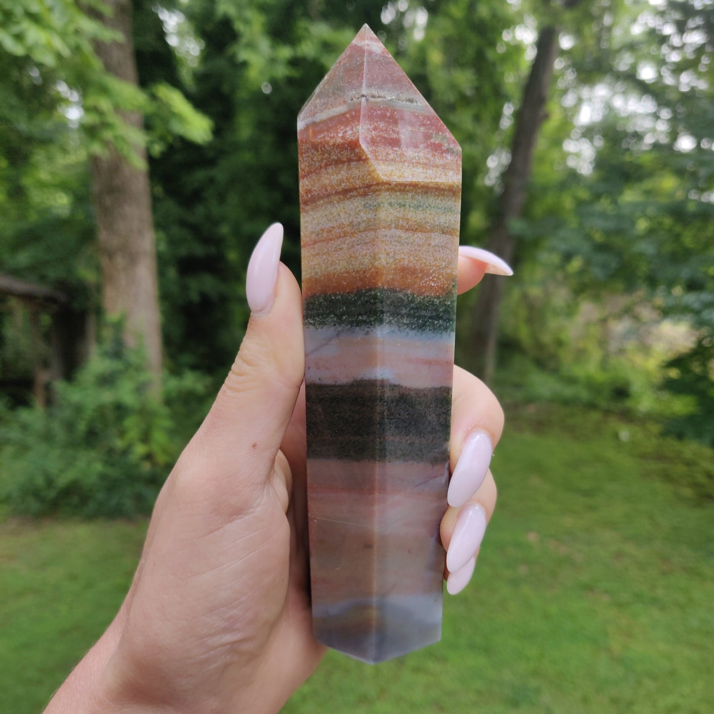 *Rainbow Spirit Jasper Tower (#5) - Simply Affinity