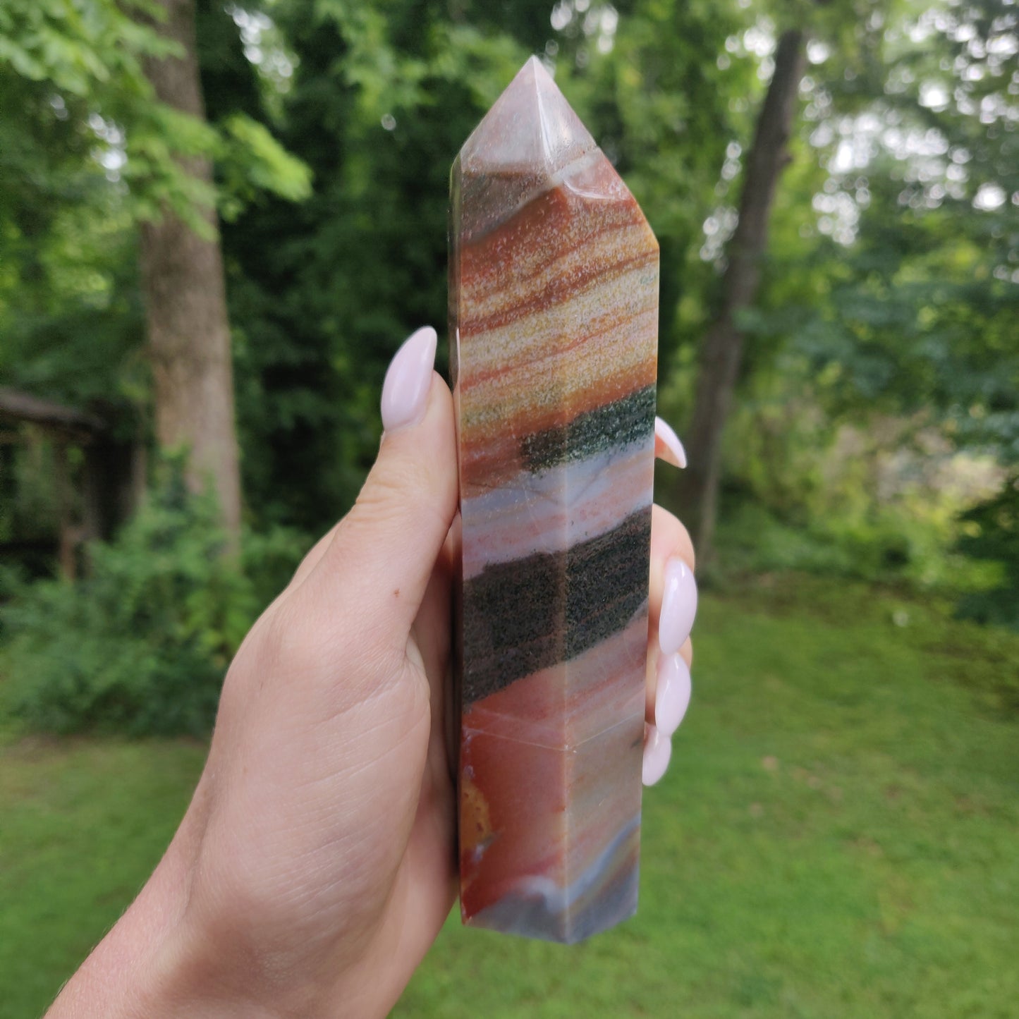 *Rainbow Spirit Jasper Tower (#5) - Simply Affinity