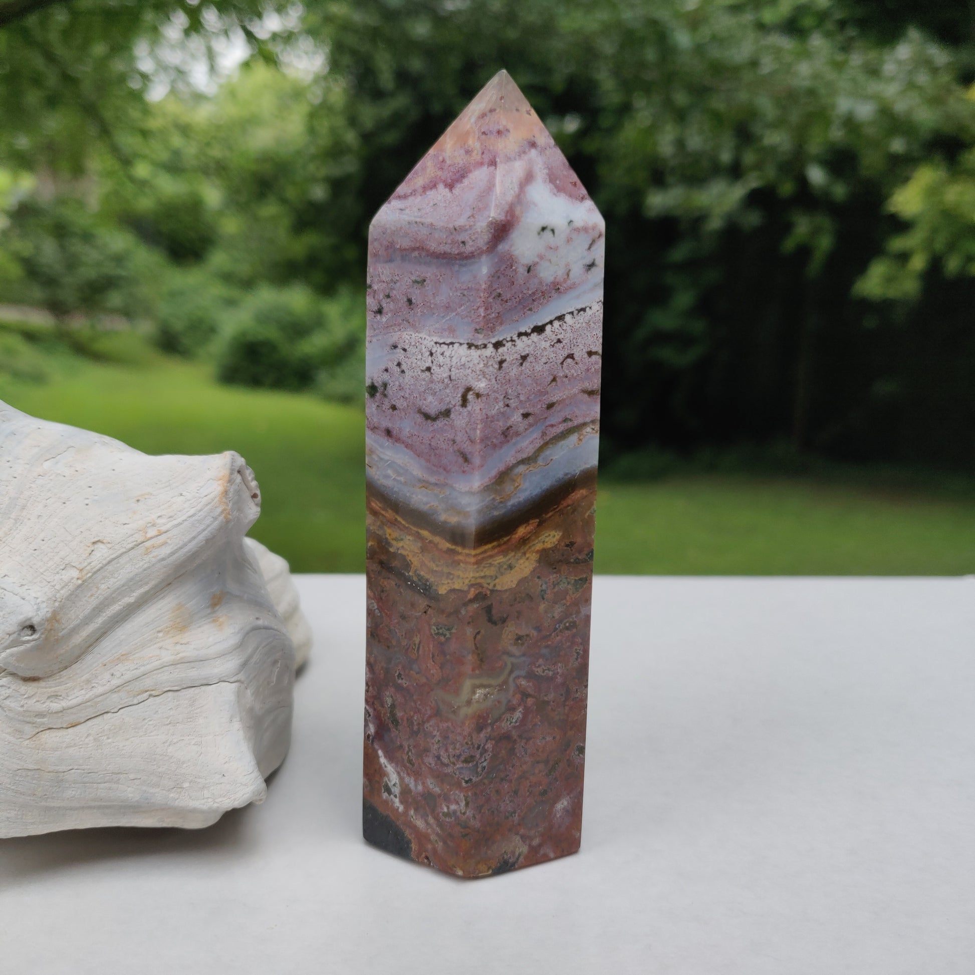 *Rainbow Ocean Jasper Tower (#3) - Simply Affinity