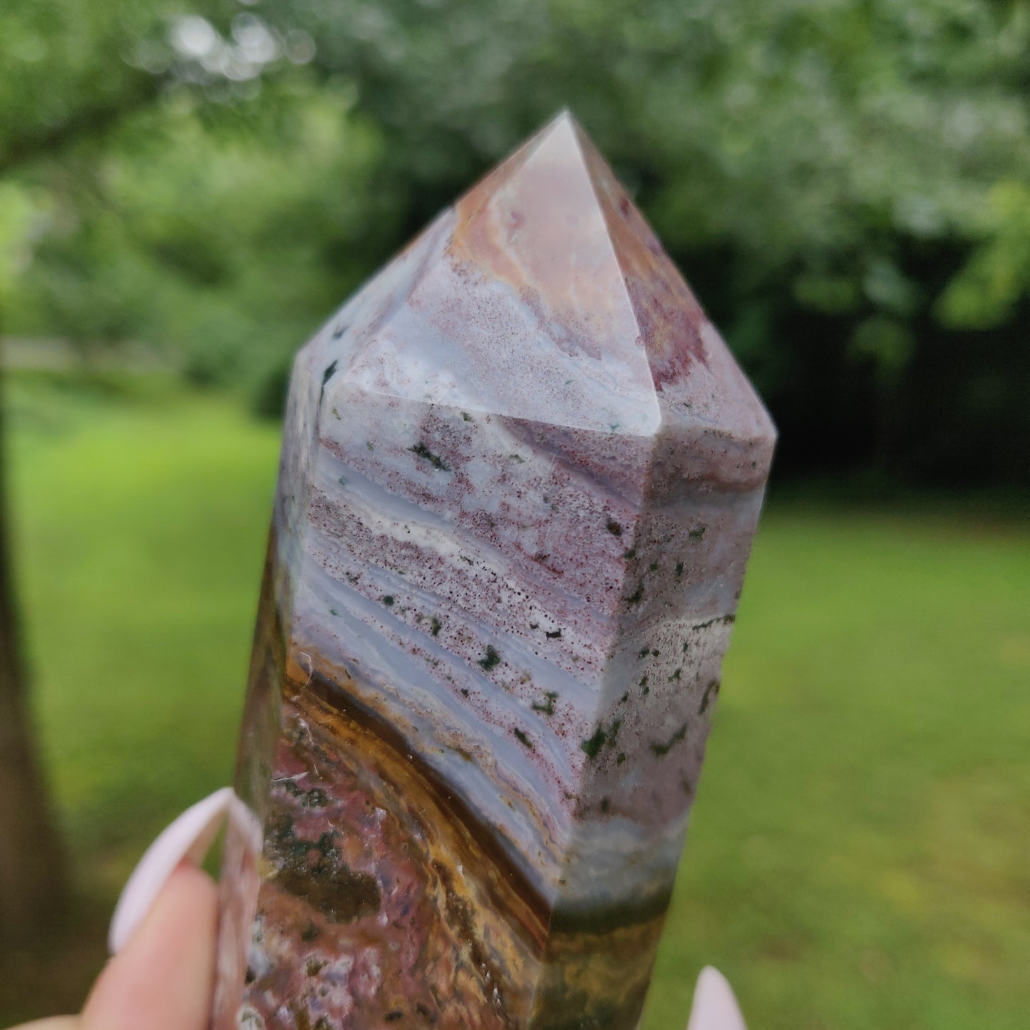 *Rainbow Ocean Jasper Tower (#3) - Simply Affinity