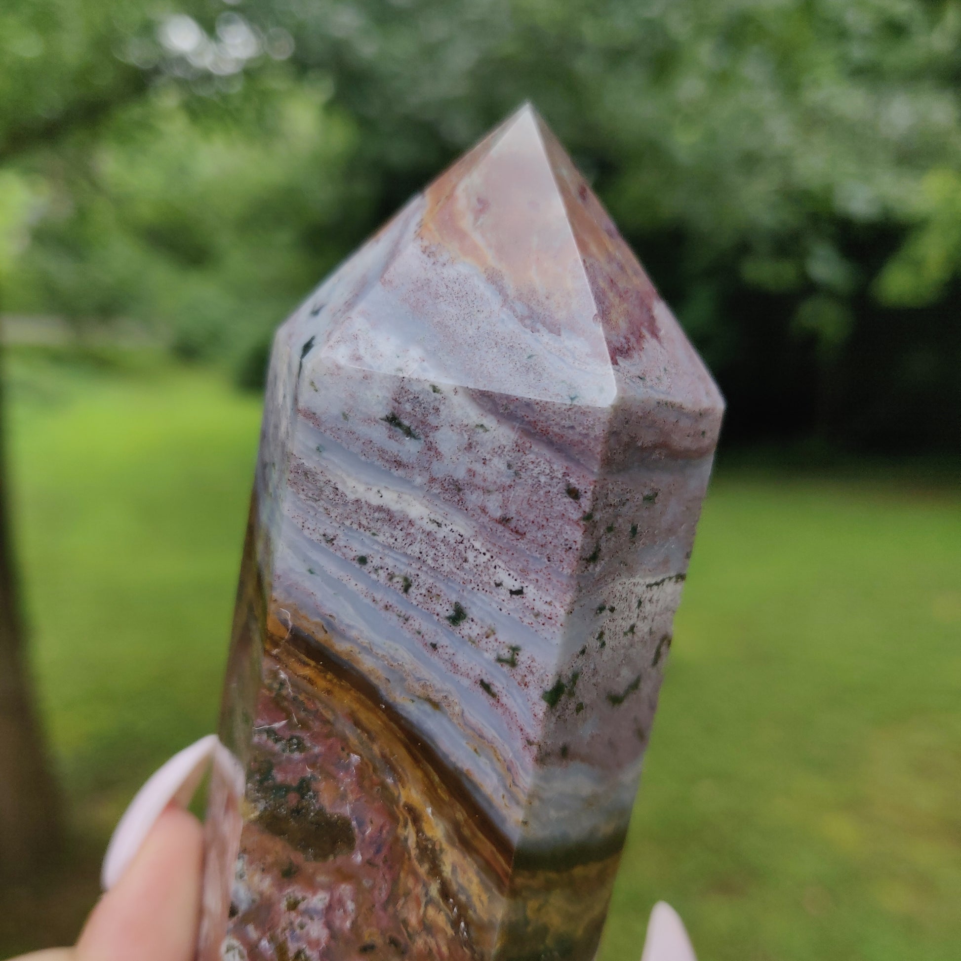 *Rainbow Ocean Jasper Tower (#3) - Simply Affinity