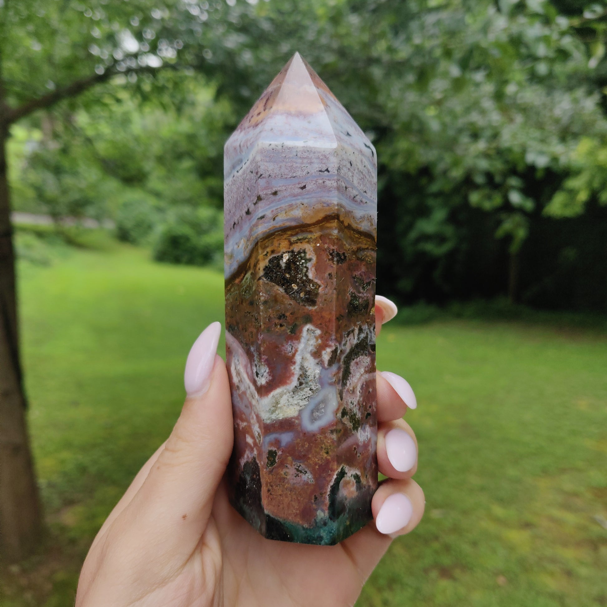 *Rainbow Ocean Jasper Tower (#3) - Simply Affinity