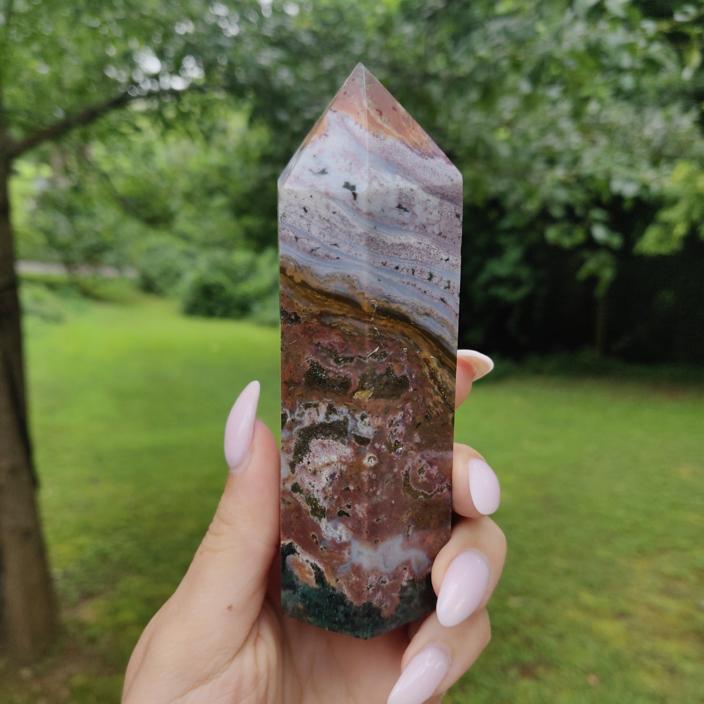 *Rainbow Ocean Jasper Tower (#3) - Simply Affinity