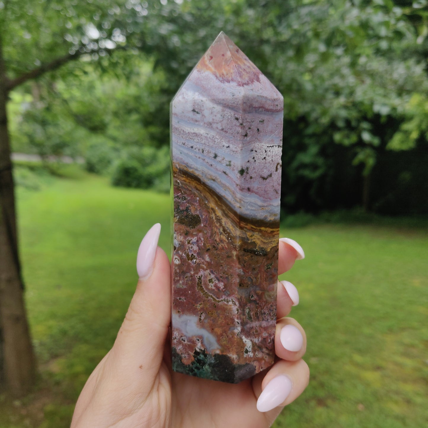 *Rainbow Ocean Jasper Tower (#3) - Simply Affinity