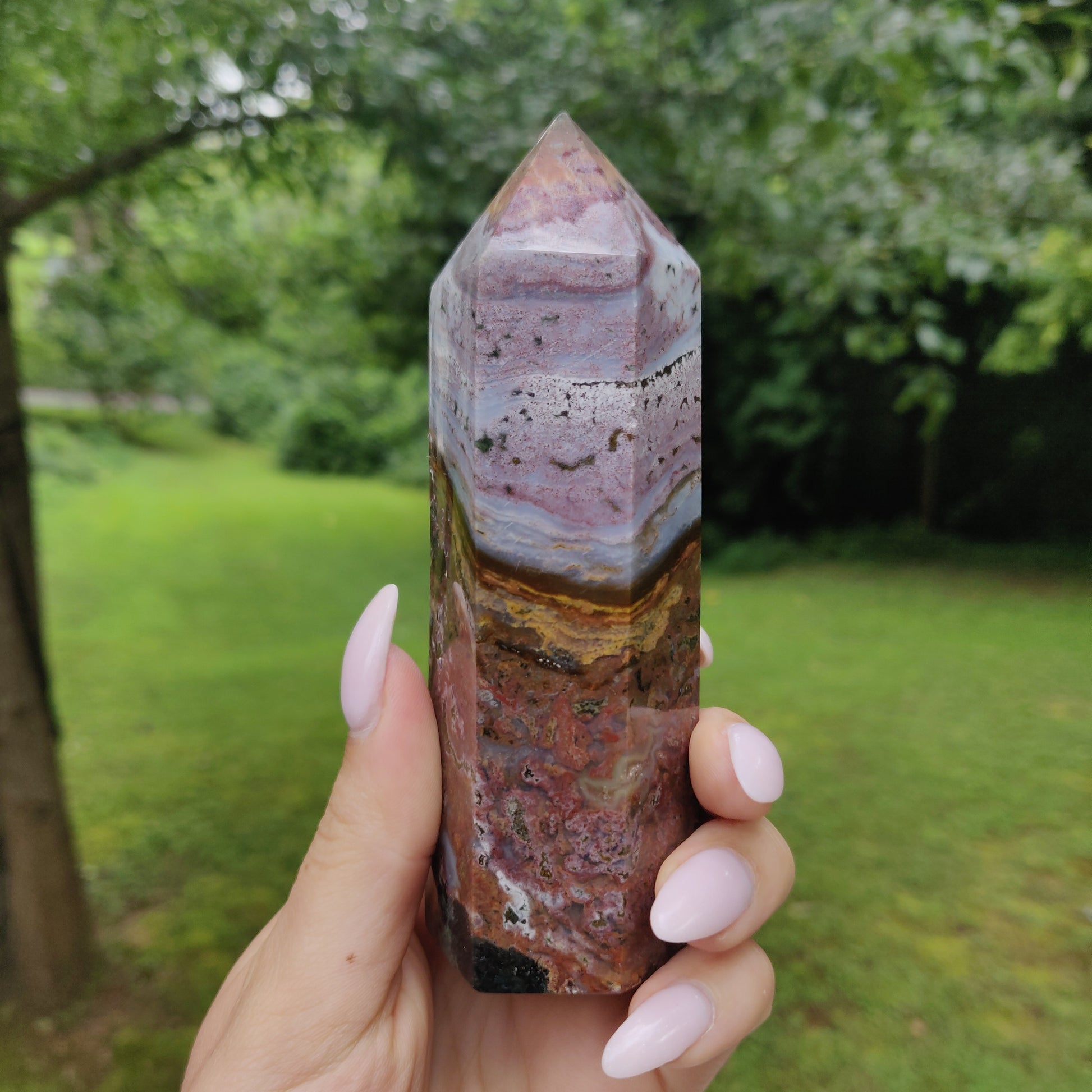*Rainbow Ocean Jasper Tower (#3) - Simply Affinity