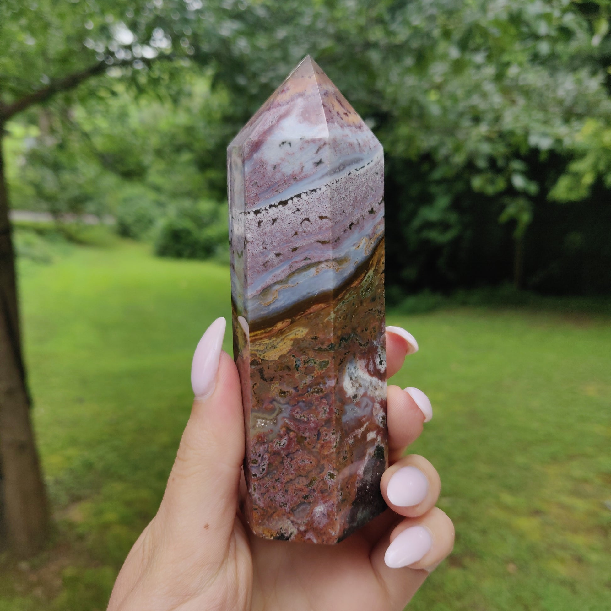 *Rainbow Ocean Jasper Tower (#3) - Simply Affinity