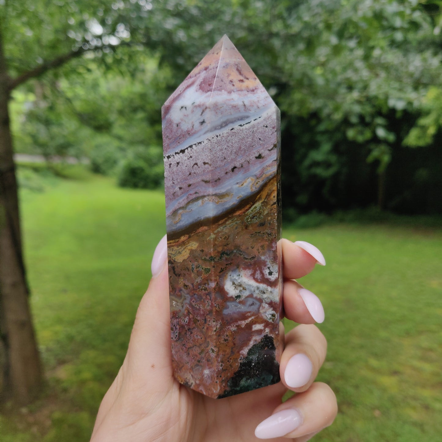 *Rainbow Ocean Jasper Tower (#3) - Simply Affinity