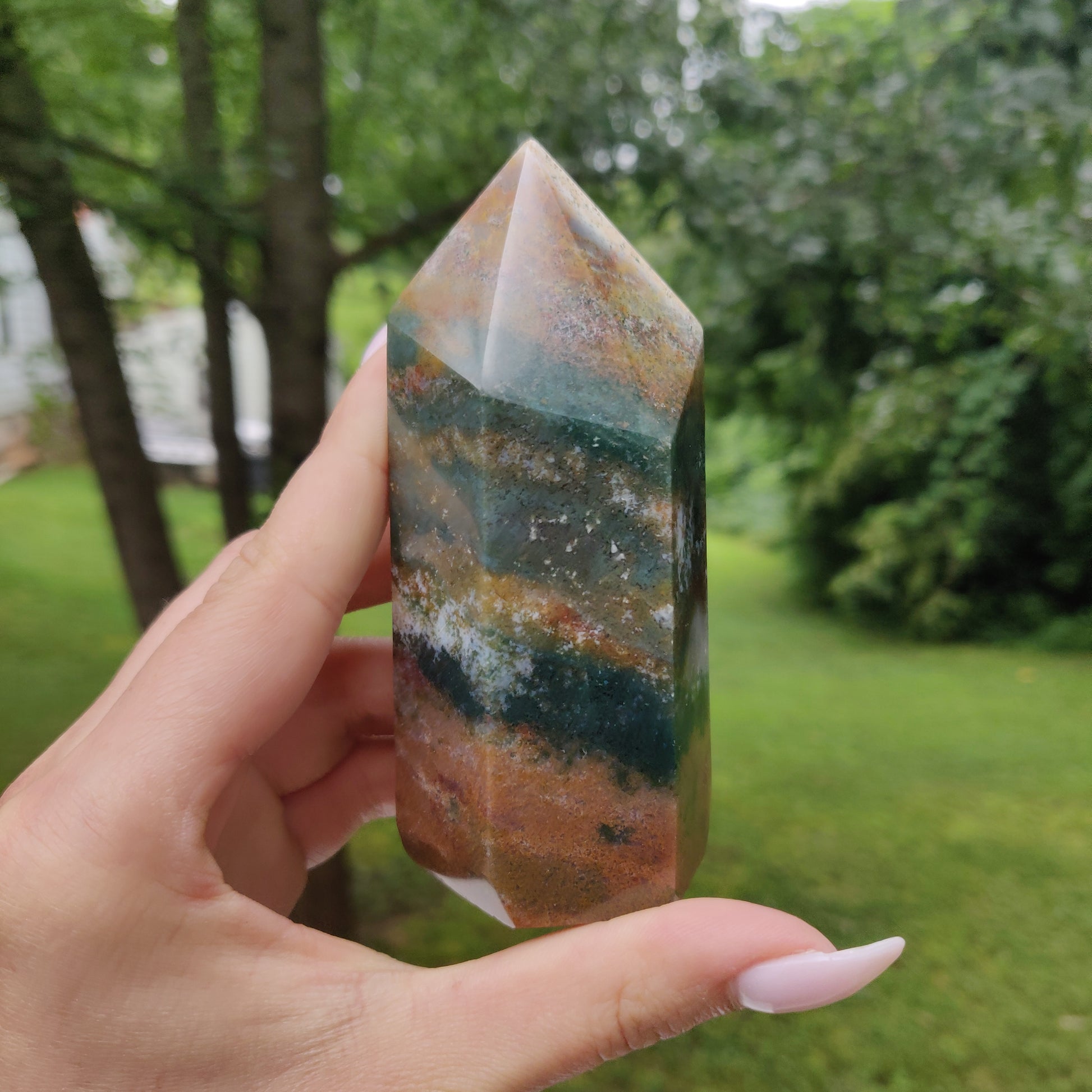 *Rainbow Spirit Jasper Tower (#1) - Simply Affinity
