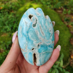 Blue Aragonite Palm Stone (#1) - Simply Affinity