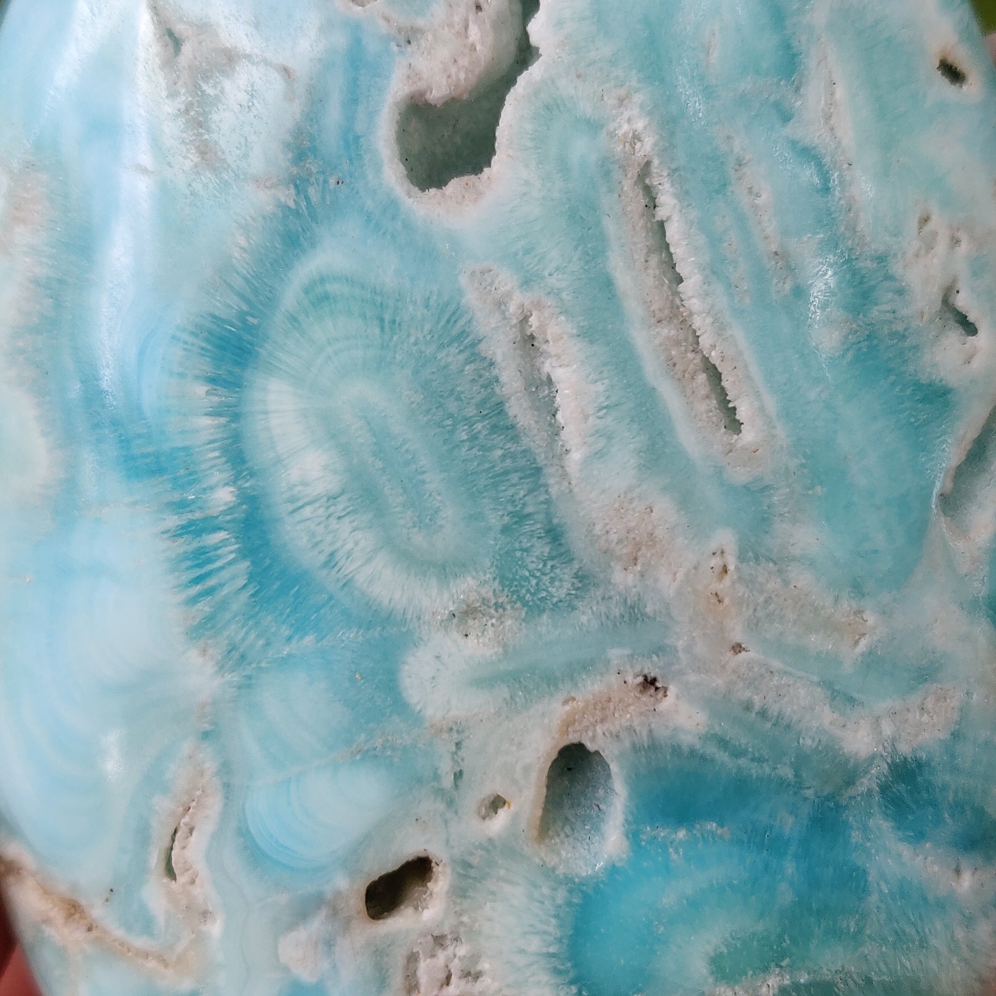 Blue Aragonite Palm Stone (#1) - Simply Affinity