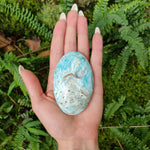 Blue Aragonite Palm Stone (#3) - Simply Affinity