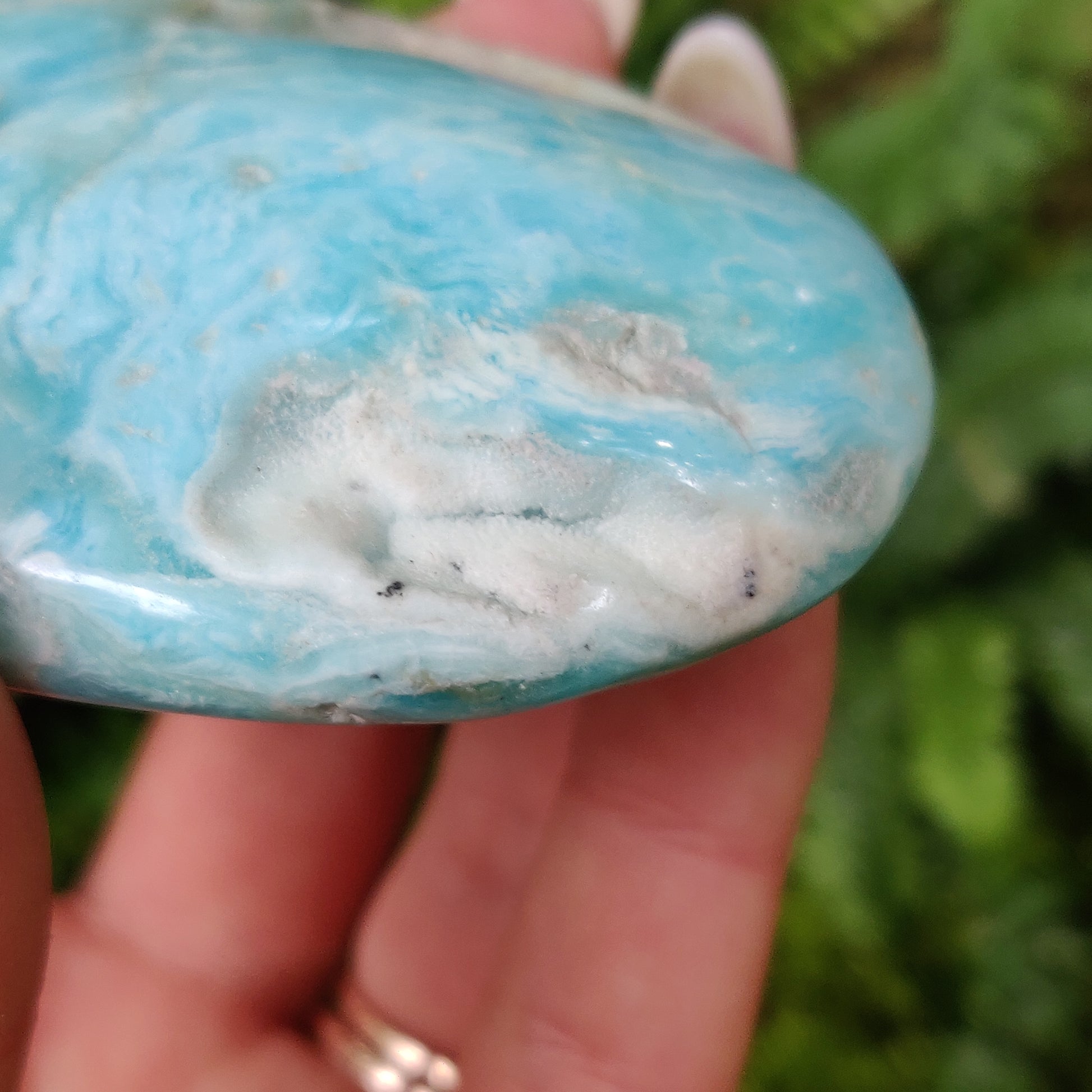 Blue Aragonite Palm Stone (#3) - Simply Affinity