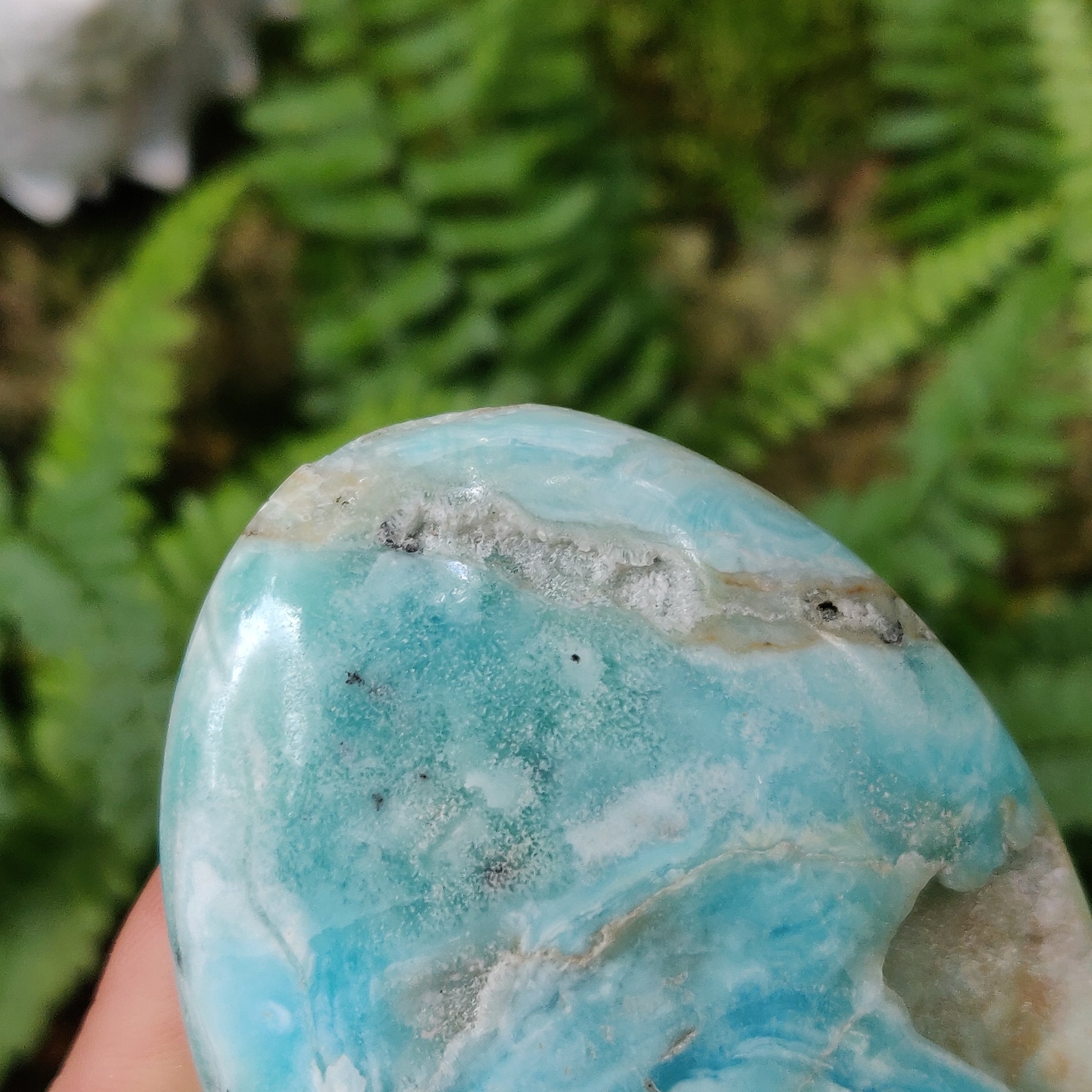 Blue Aragonite Palm Stone (#3) - Simply Affinity