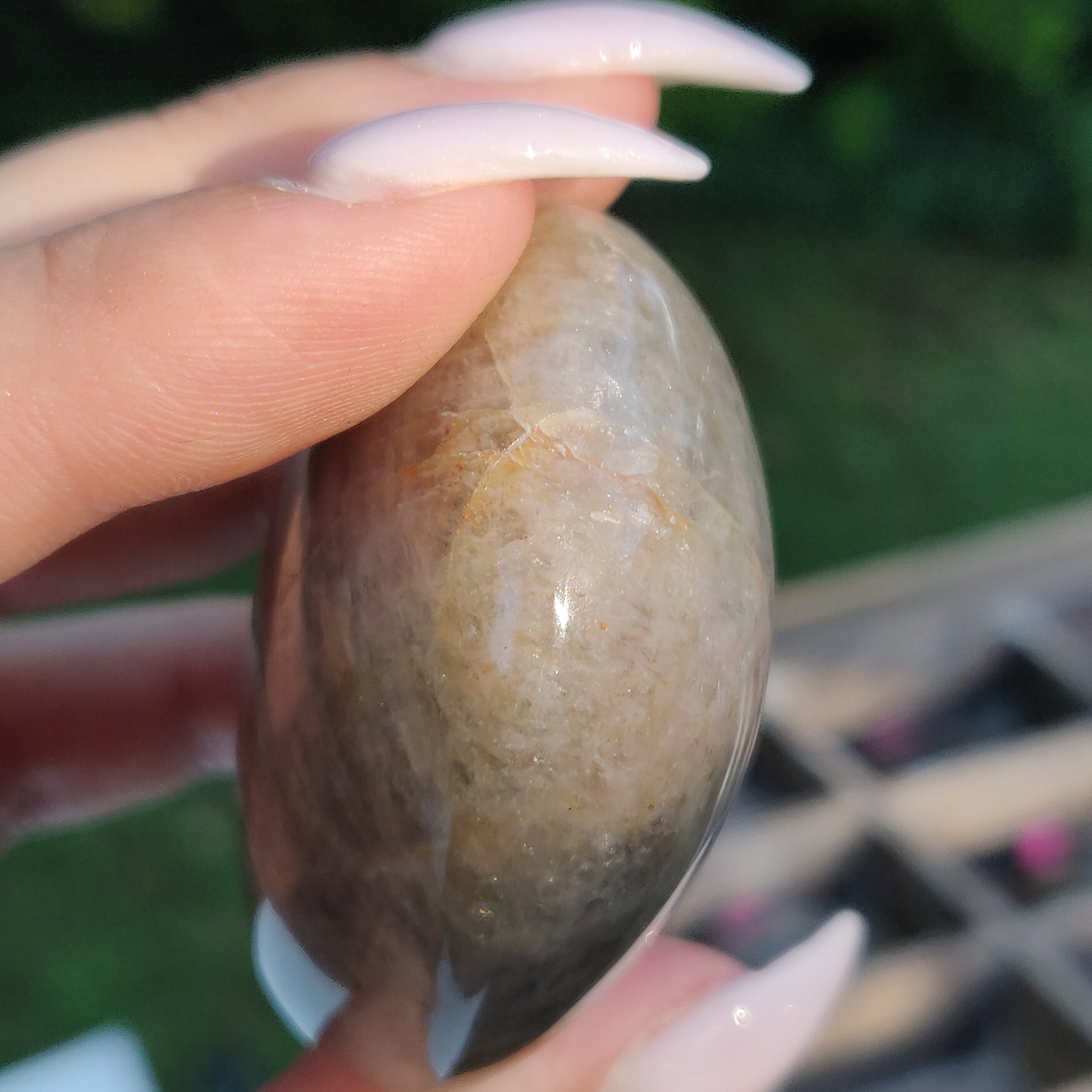 Black Moonstone Palm Stone, Flashy Black Moonstone (#16) - Simply Affinity
