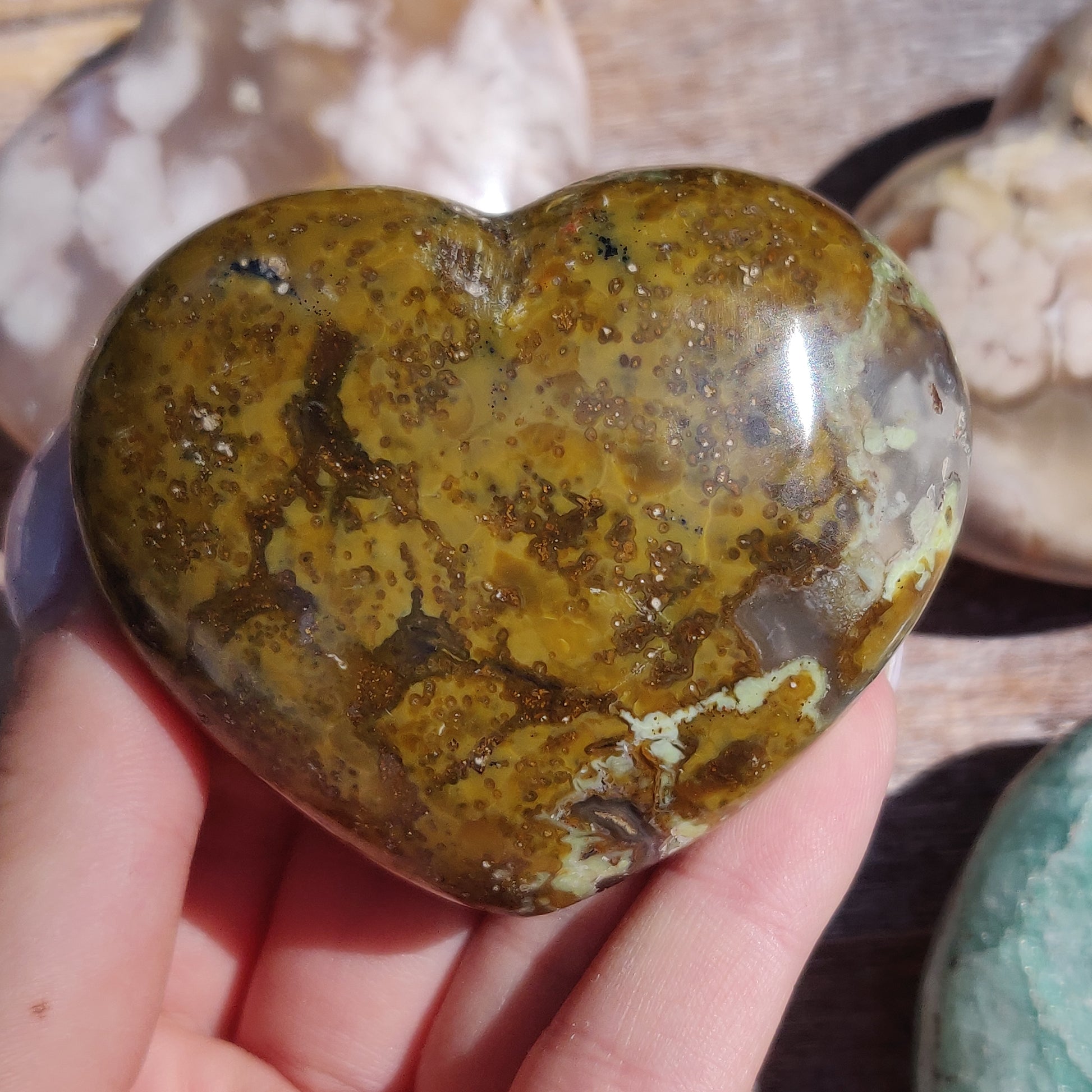 Matrix Green Opal Heart (#2) - Simply Affinity