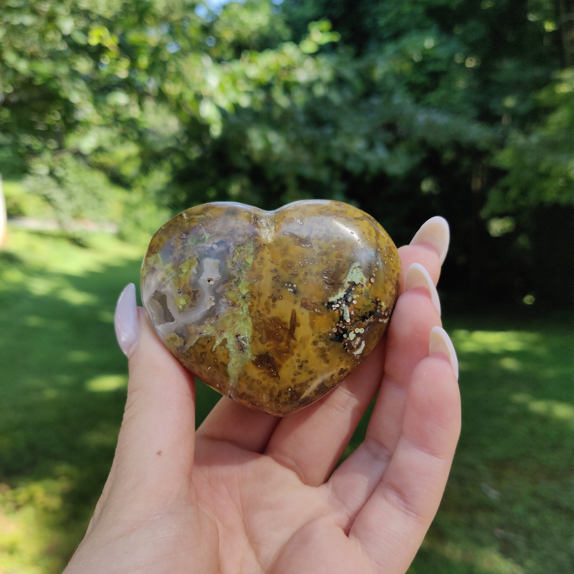Matrix Green Opal Heart (#2) - Simply Affinity