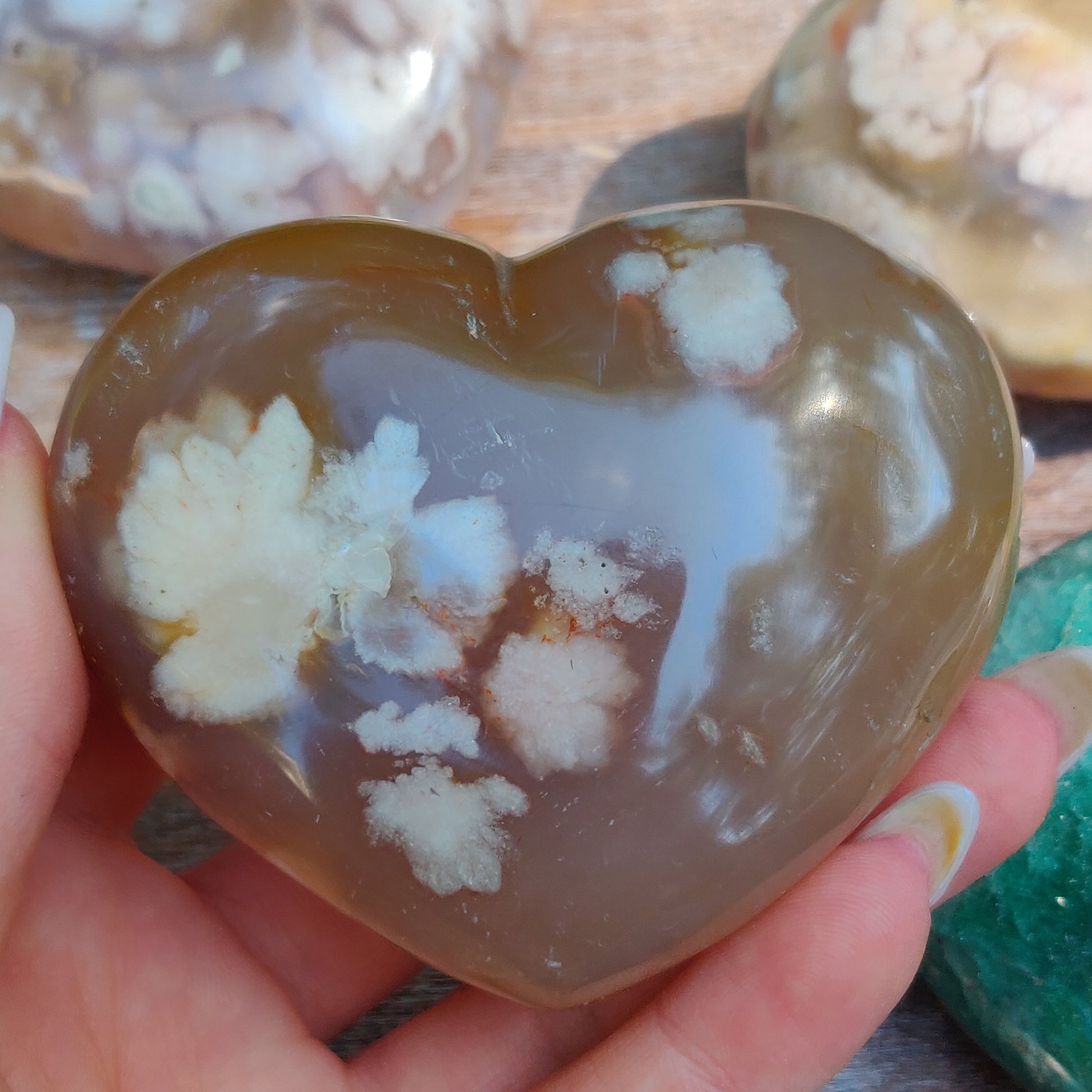 Flower Agate Heart (#1) - Simply Affinity