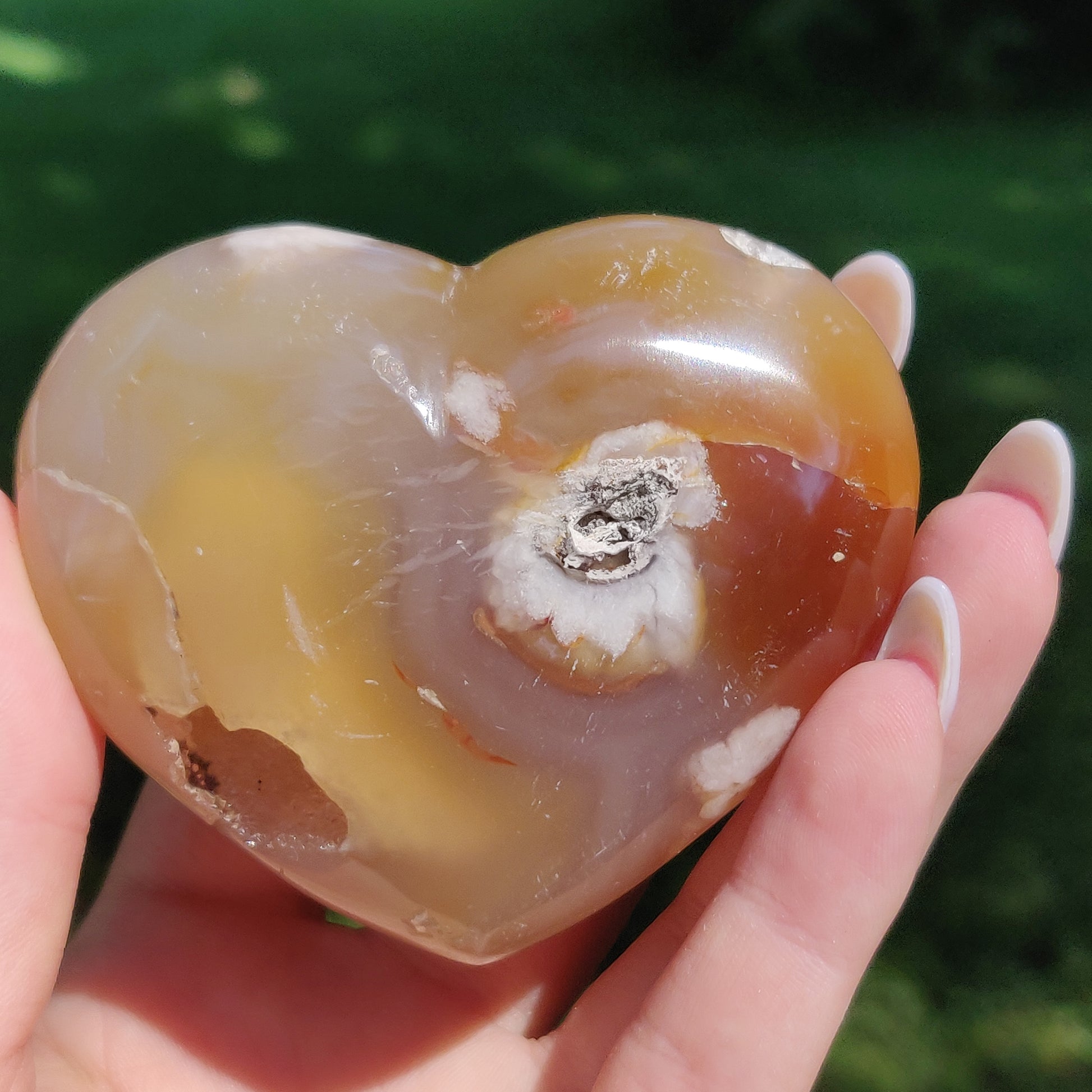 Flower Agate Heart (#1) - Simply Affinity