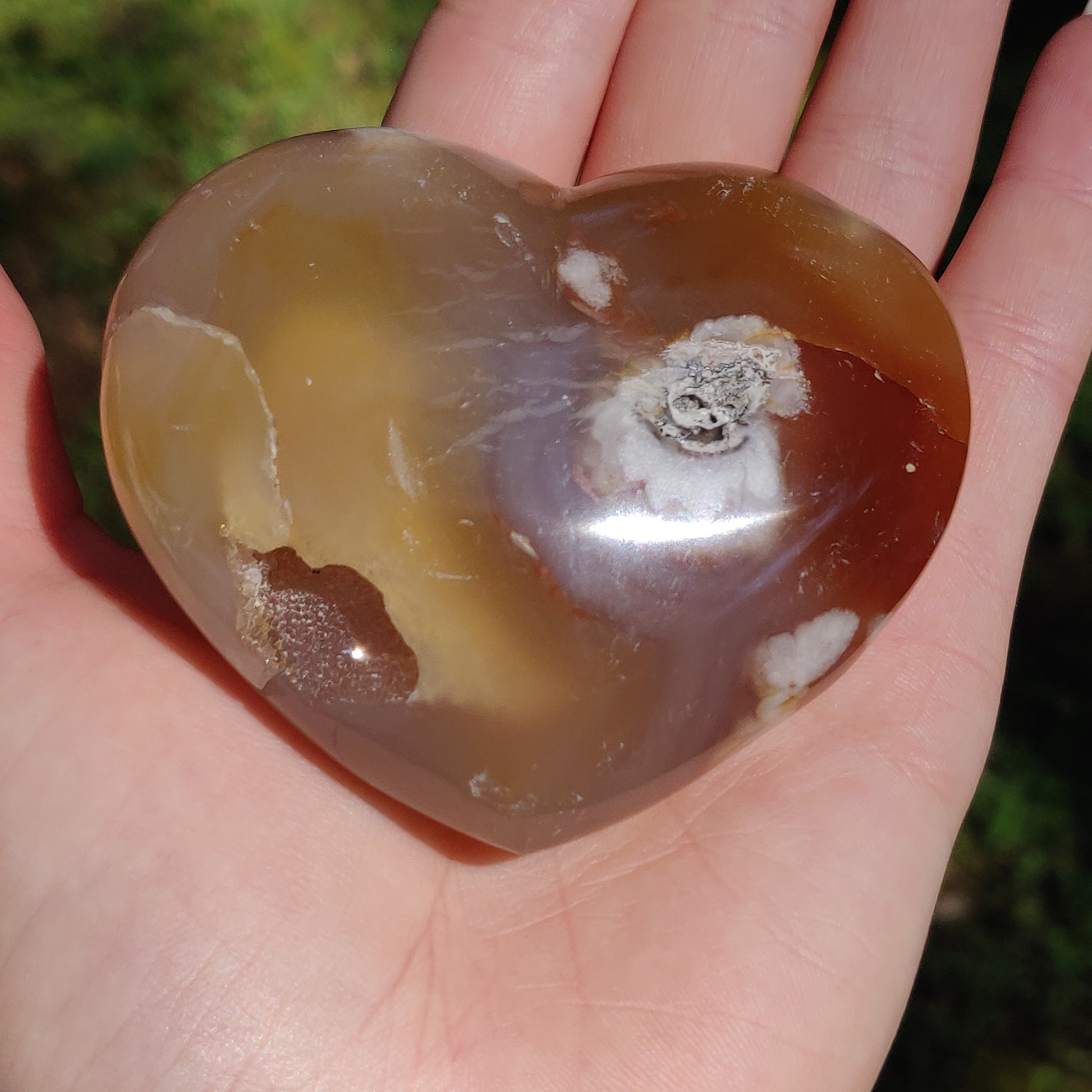 Flower Agate Heart (#1) - Simply Affinity
