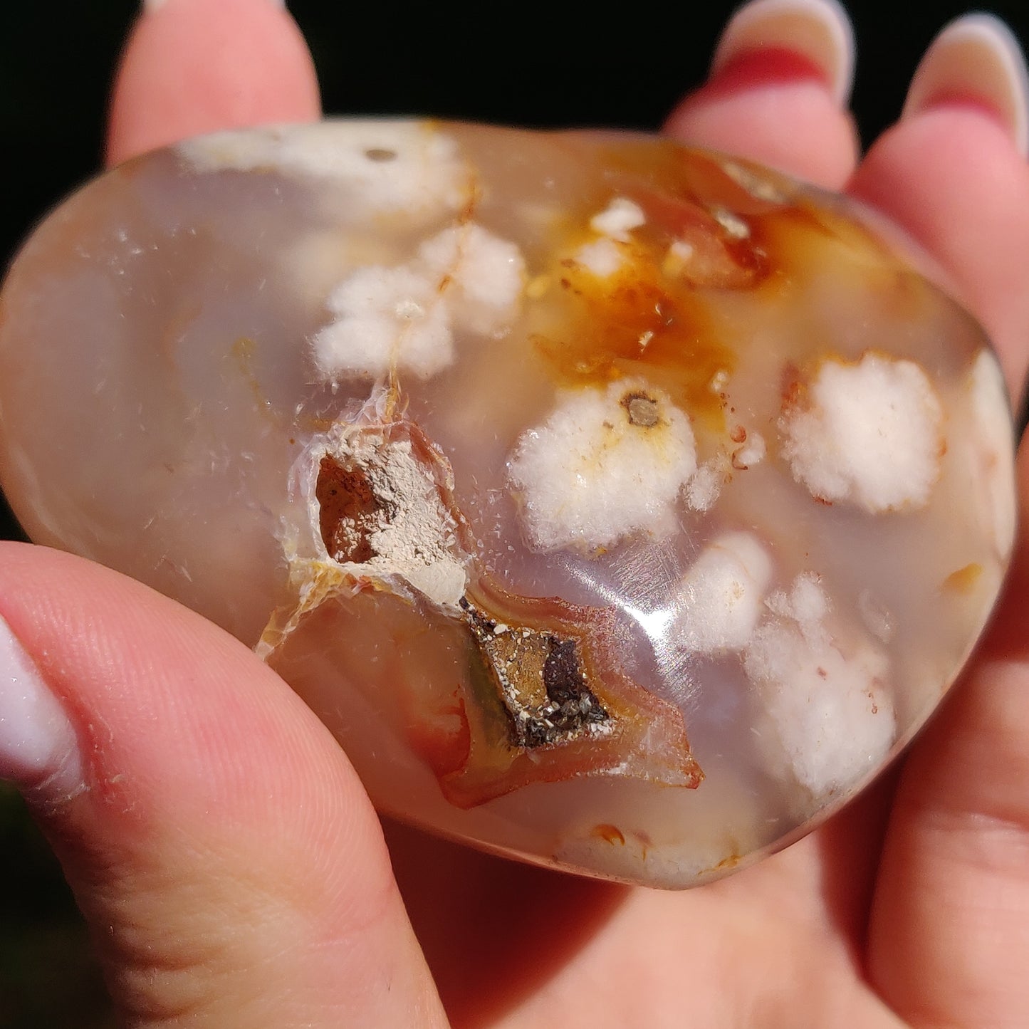 Flower Agate Heart (#2) - Simply Affinity