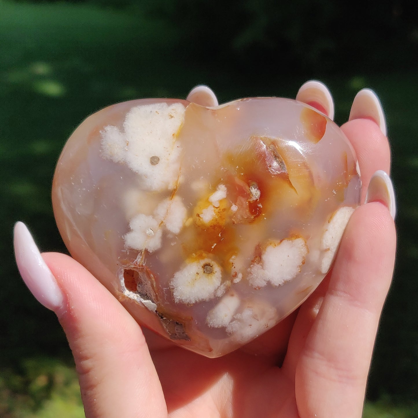 Flower Agate Heart (#2) - Simply Affinity