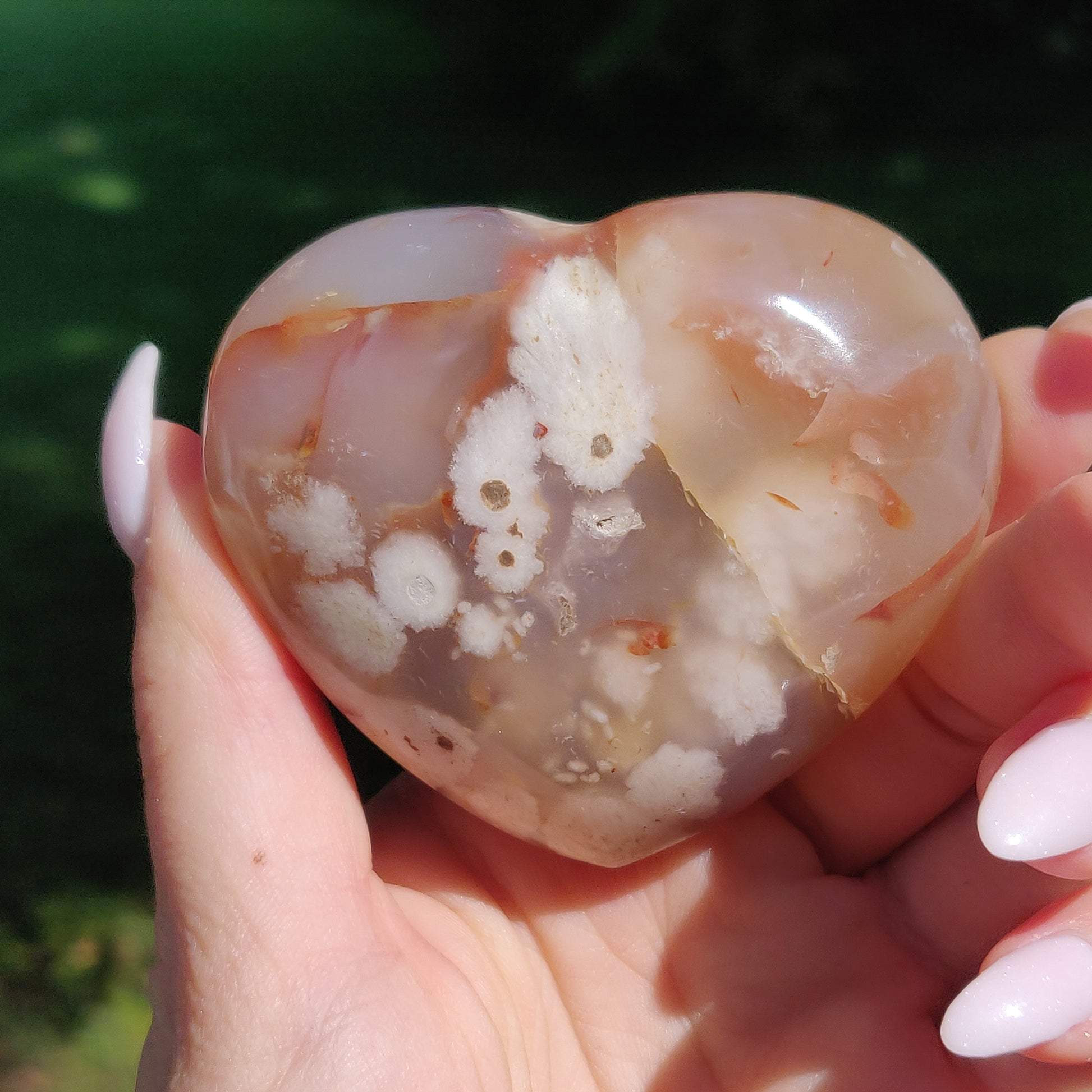 Flower Agate Heart (#2) - Simply Affinity