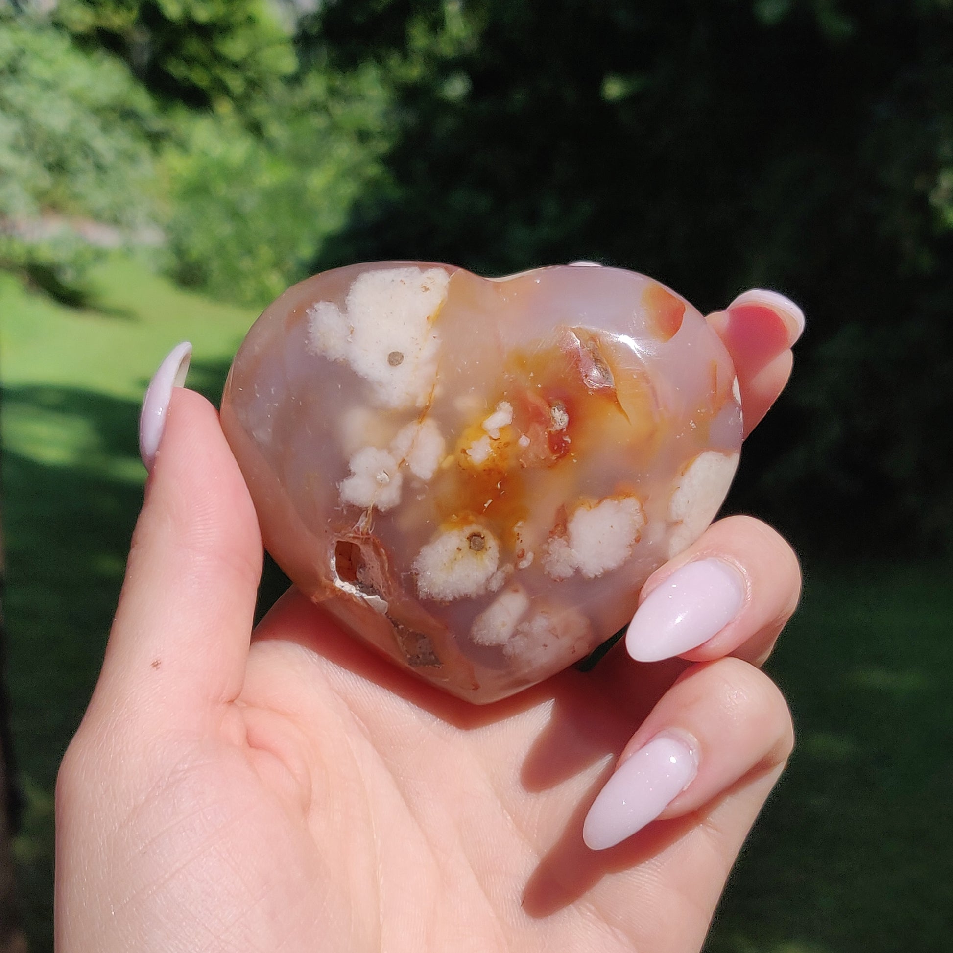 Flower Agate Heart (#2) - Simply Affinity