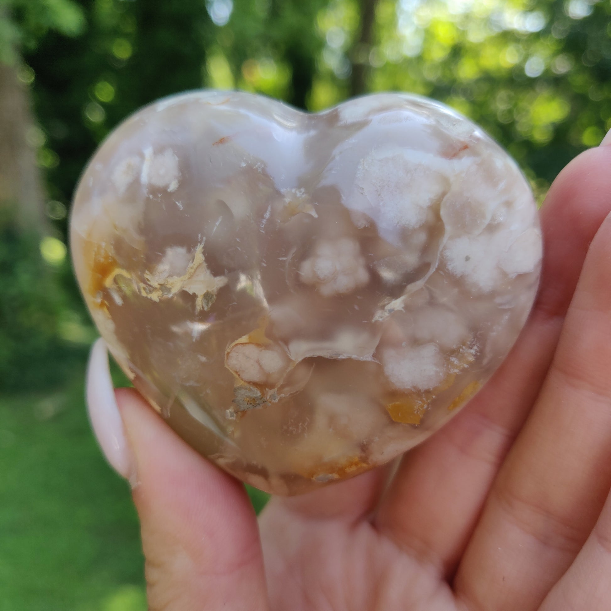 Flower Agate Heart (#3) - Simply Affinity