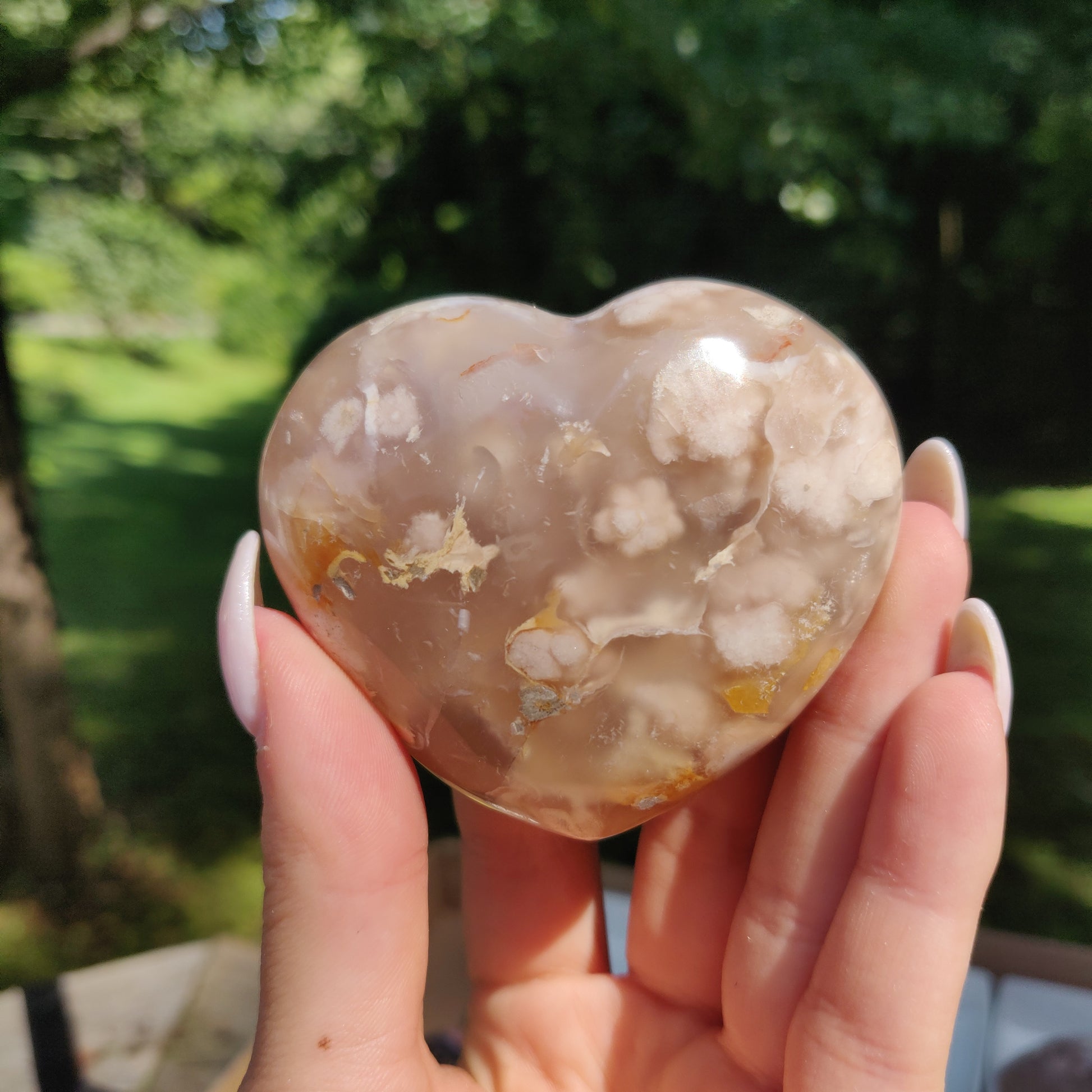 Flower Agate Heart (#3) - Simply Affinity