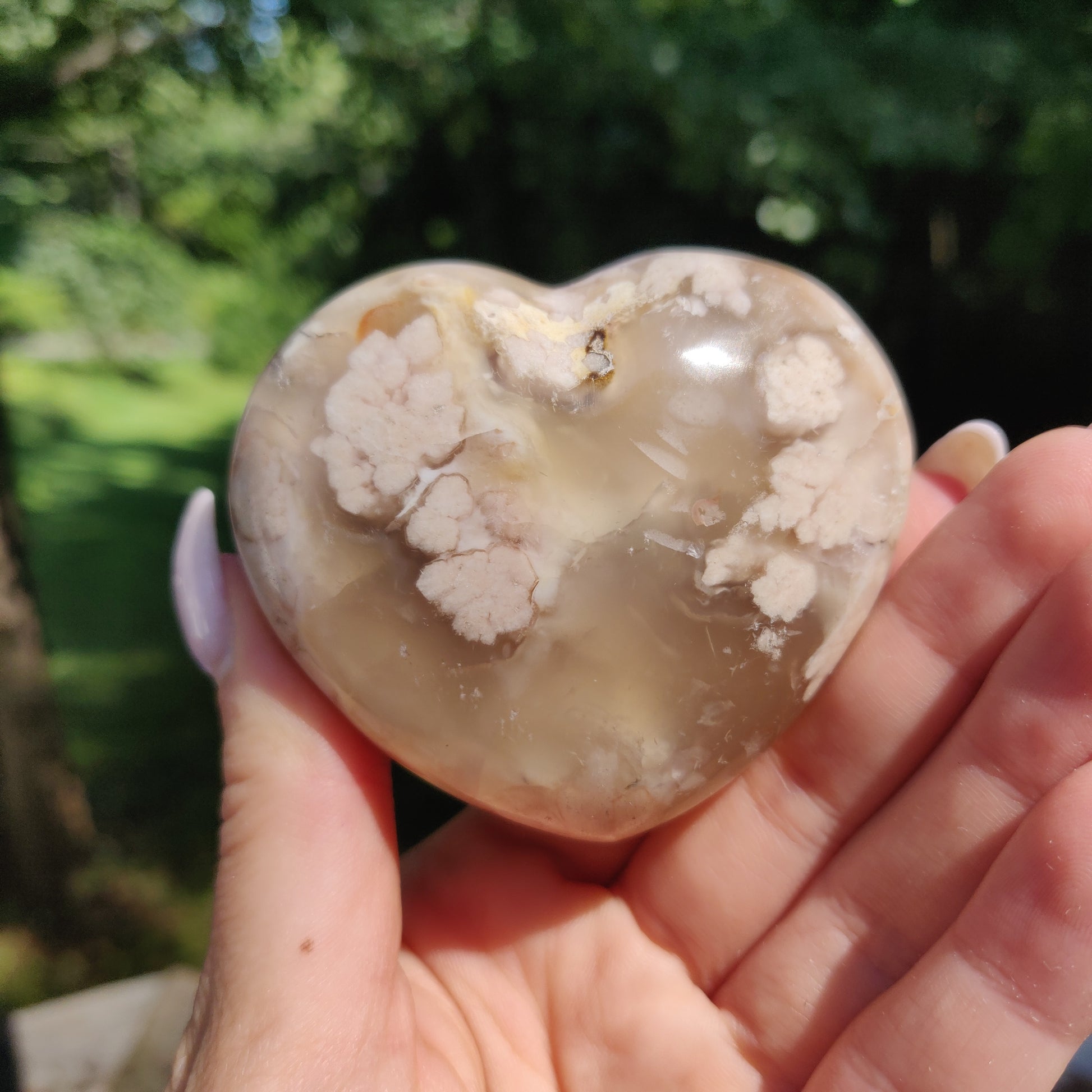 Flower Agate Heart (#3) - Simply Affinity