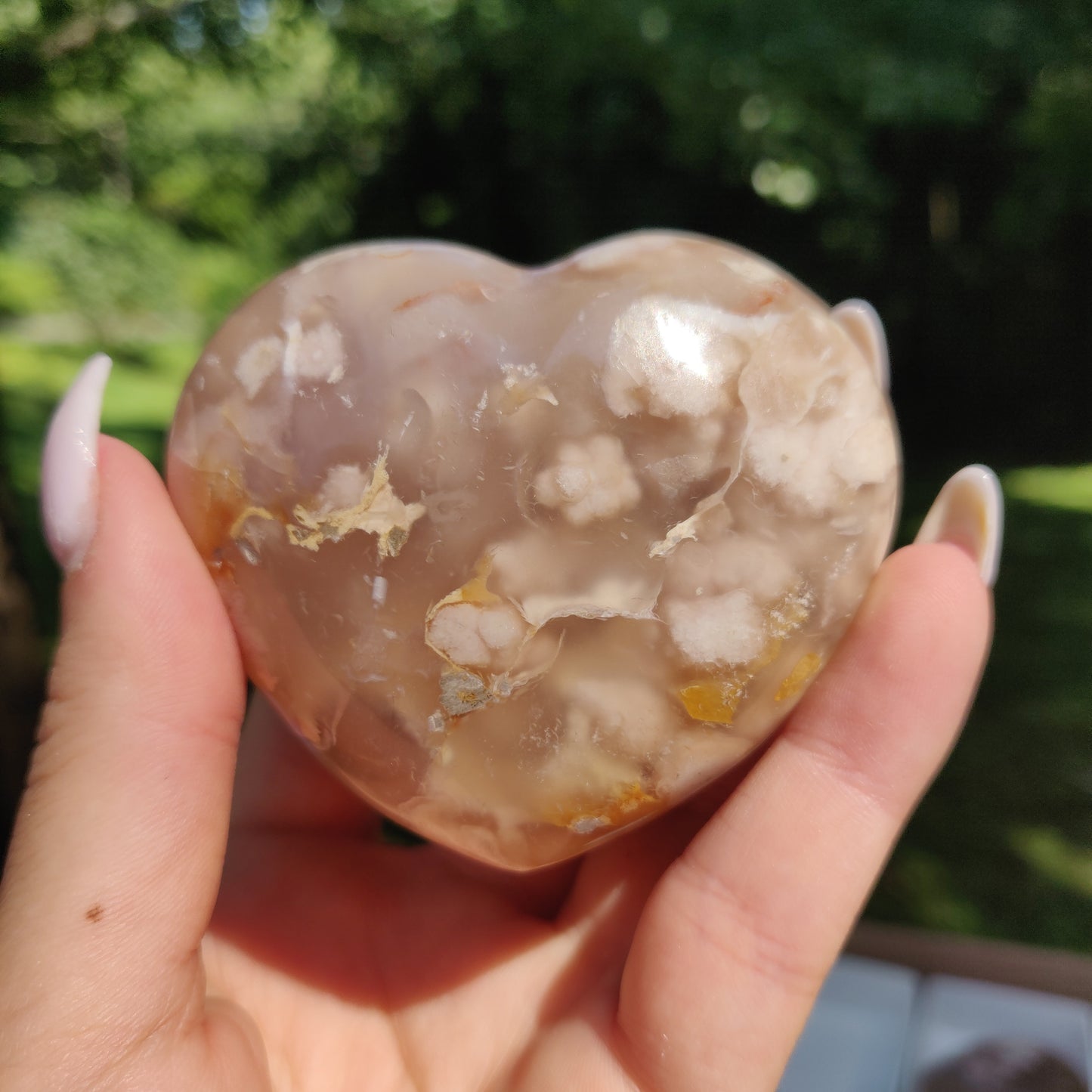 Flower Agate Heart (#3) - Simply Affinity