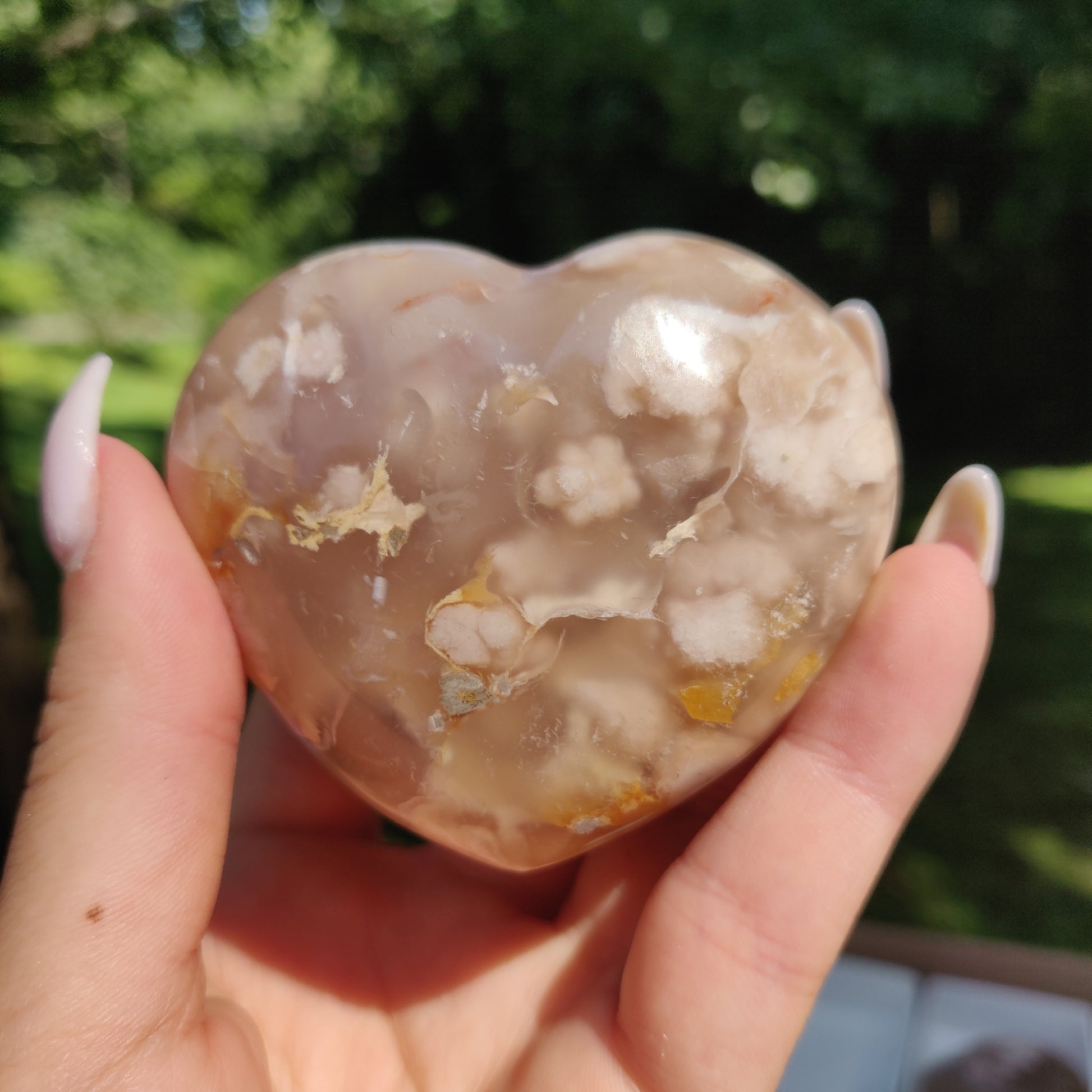 Flower Agate Heart (#3) - Simply Affinity